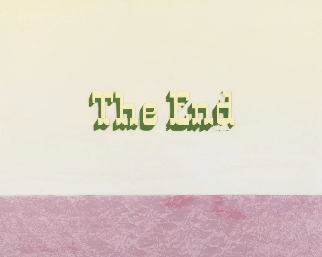 An Original Walter Lantz "The End" Title Card and Background.