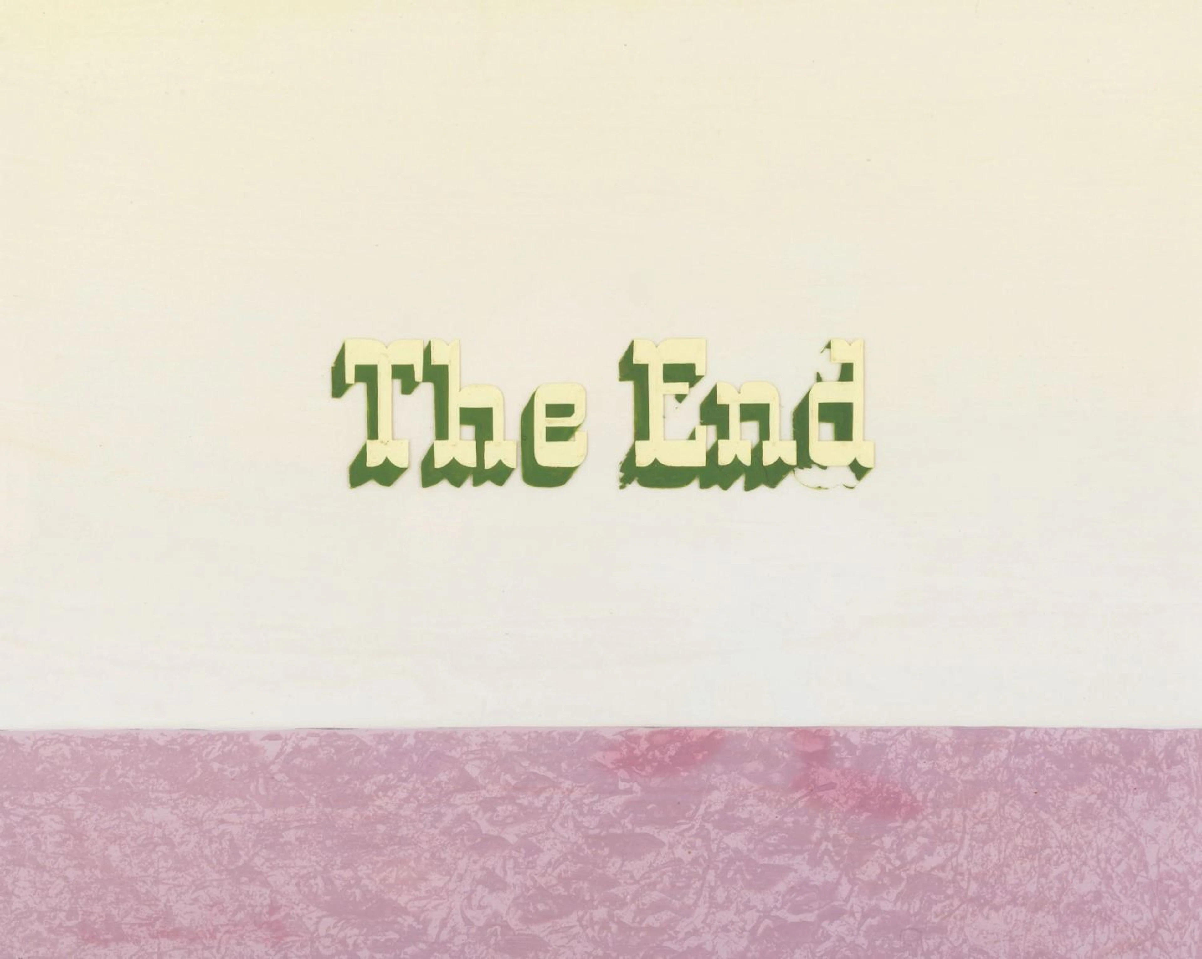 An Original Walter Lantz "The End" Title Card and Background.