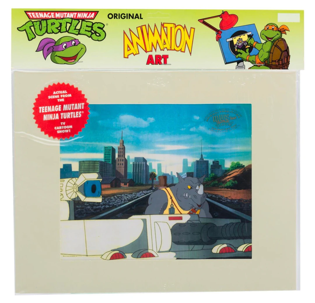 A "Teenage Mutant Ninja Turtles" Rocksteady Production Cel.