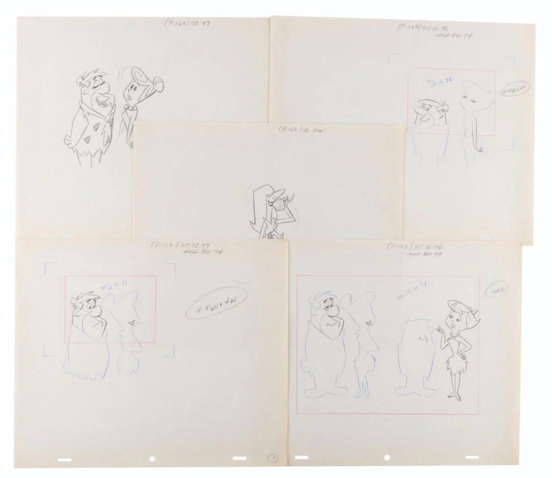 A Set of “The Flintstones” Layout Drawings.