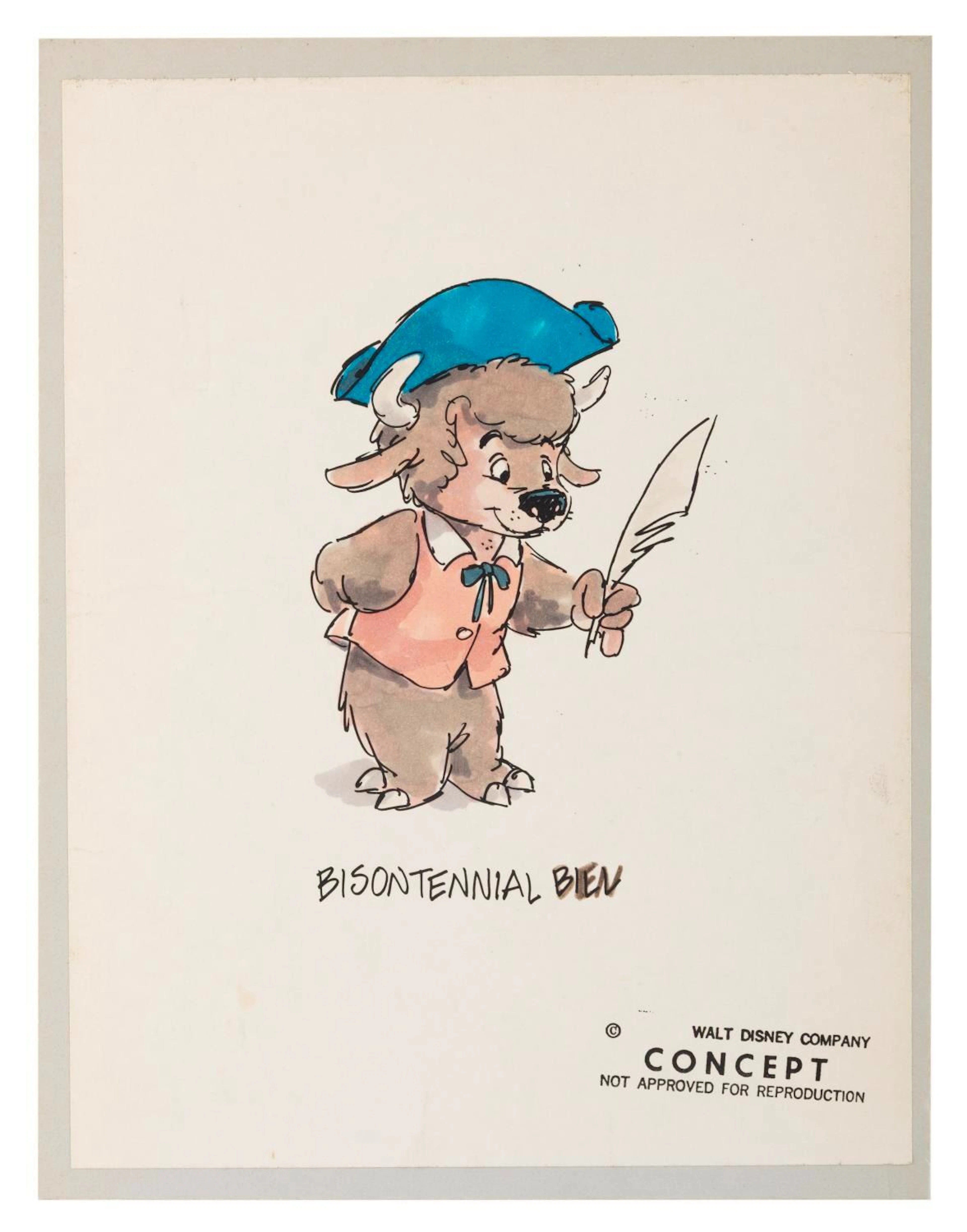 A Bisontennial Ben Concept Drawing.
