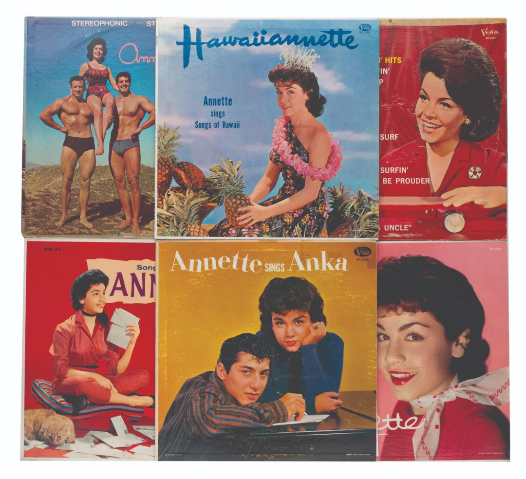 A Collection of Annette Record Albums.
