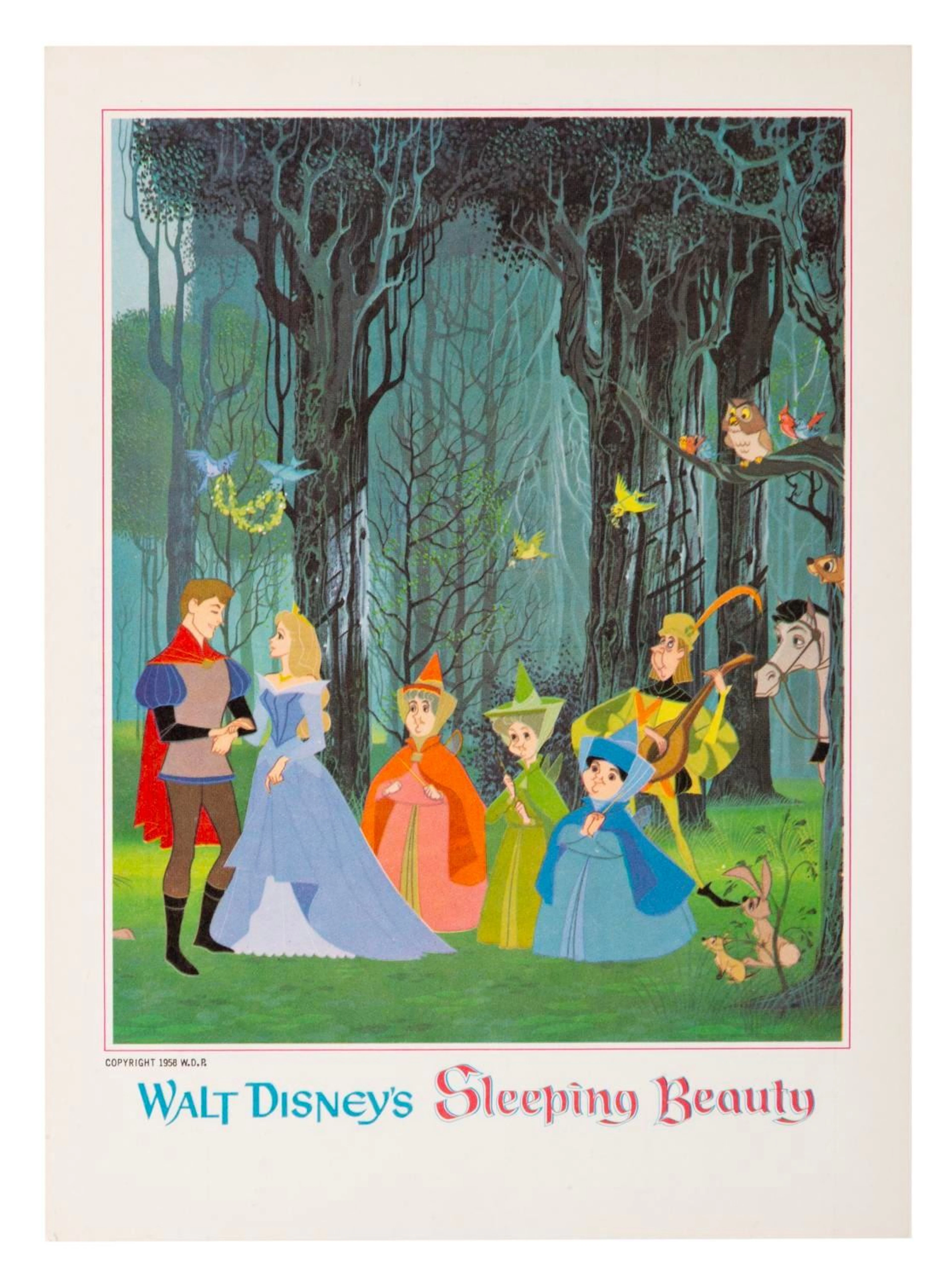 An Early "Sleeping Beauty" Fan Card.