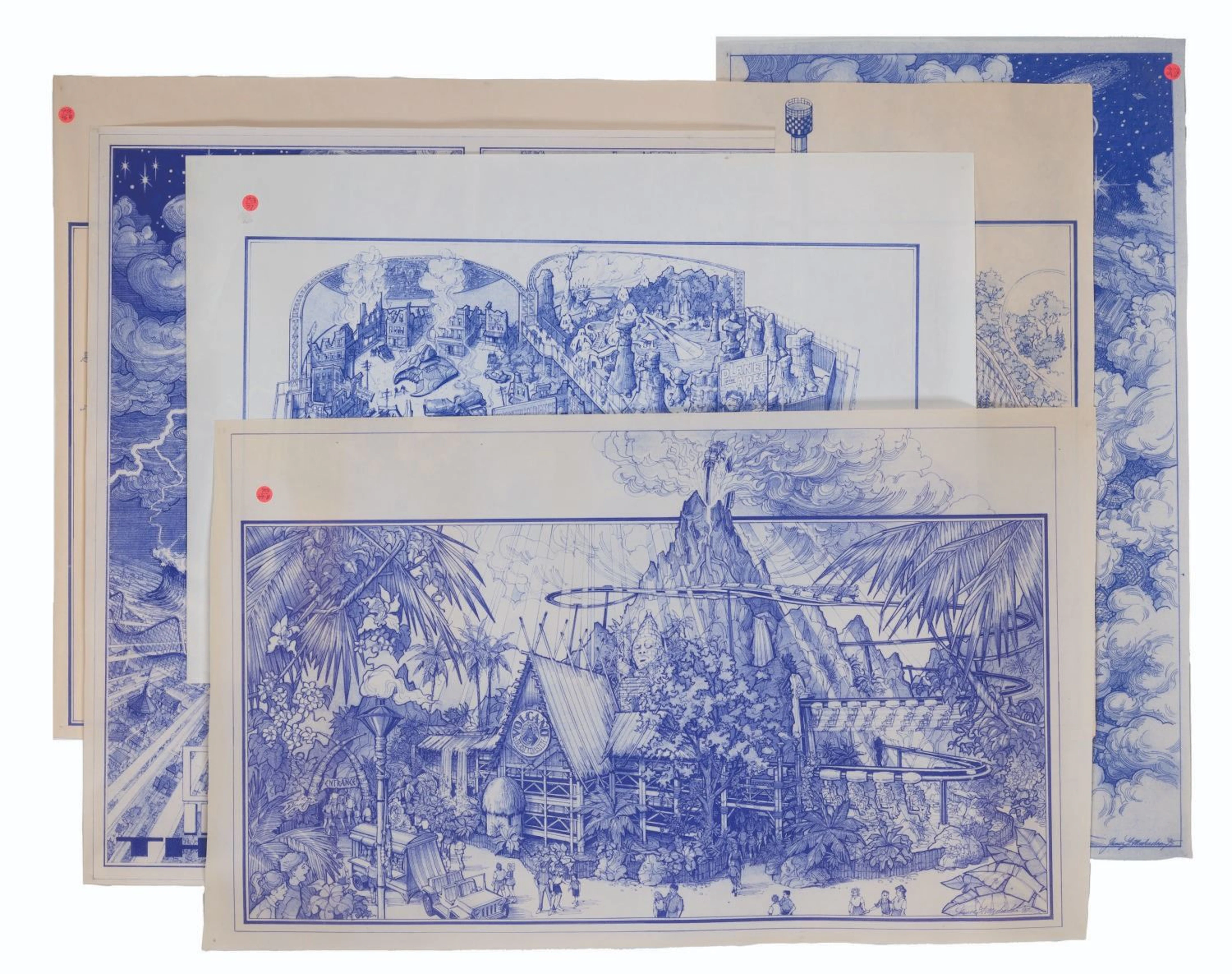 A Set of Kings Island Concept Blueprints.