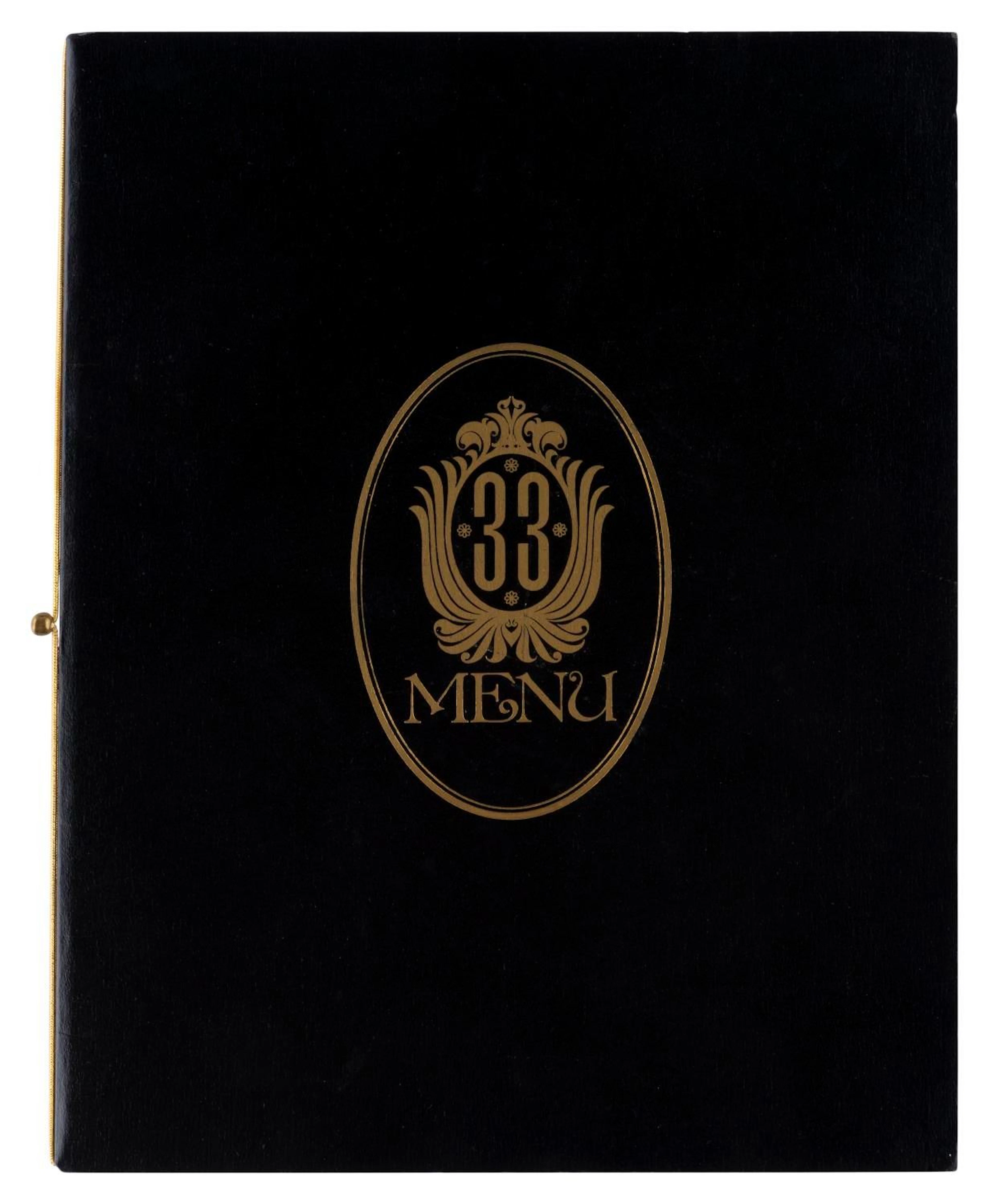 A Rare 1979 Club 33 Menu.