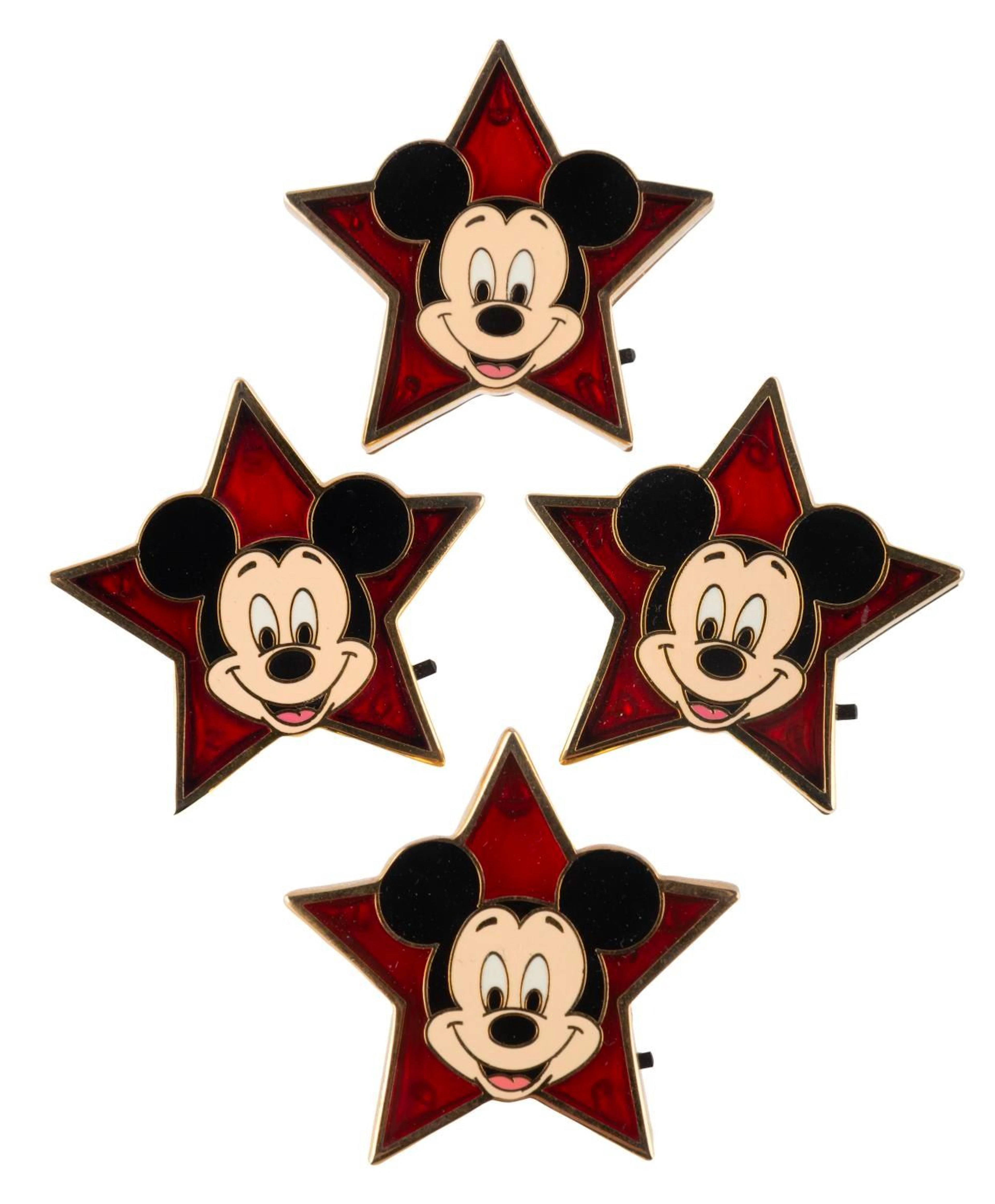 A Set of Mickey Mouse Star Light-Up Pins.