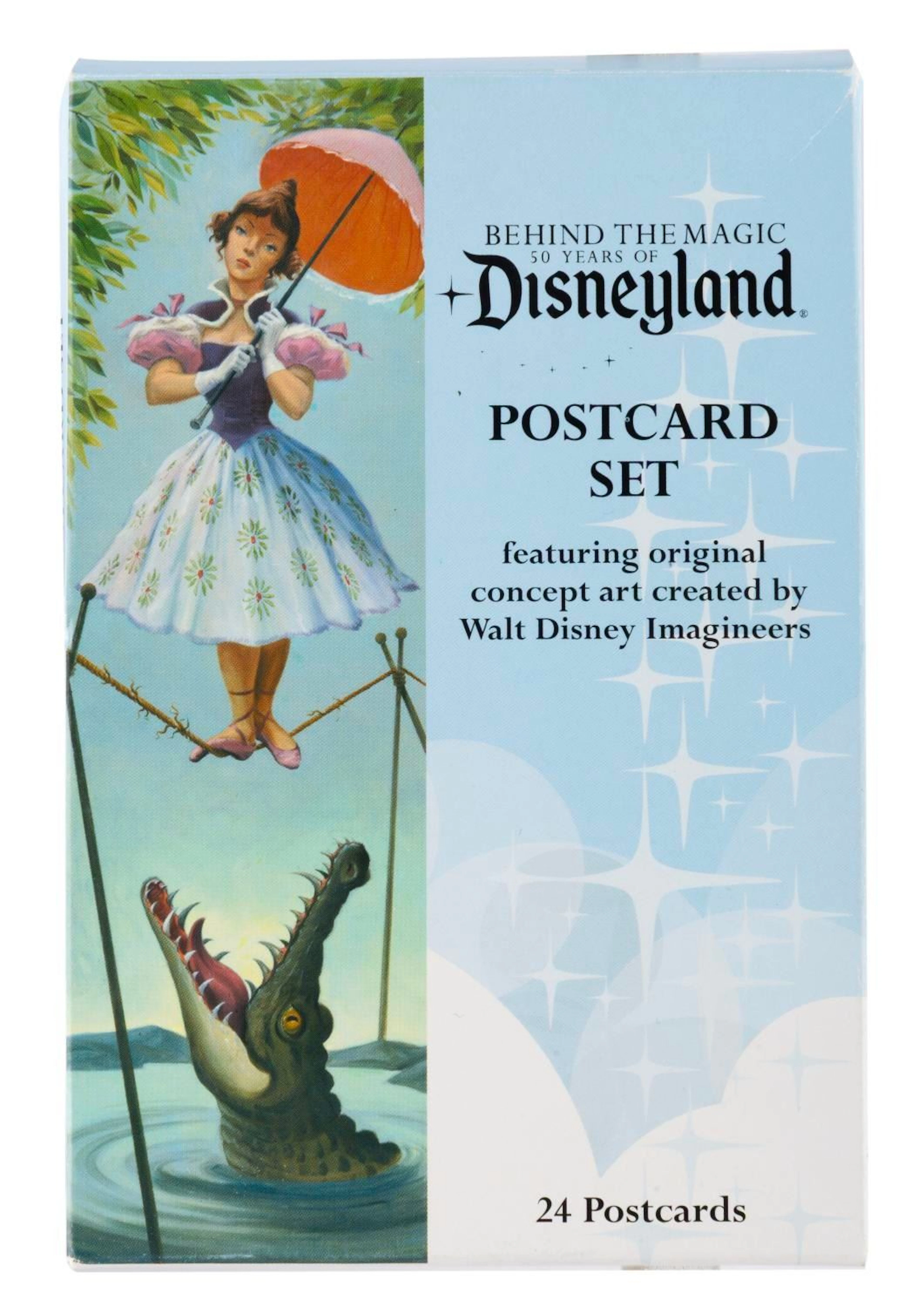 A Behind the Magic: 50 Years of Disneyland Postcard Set.