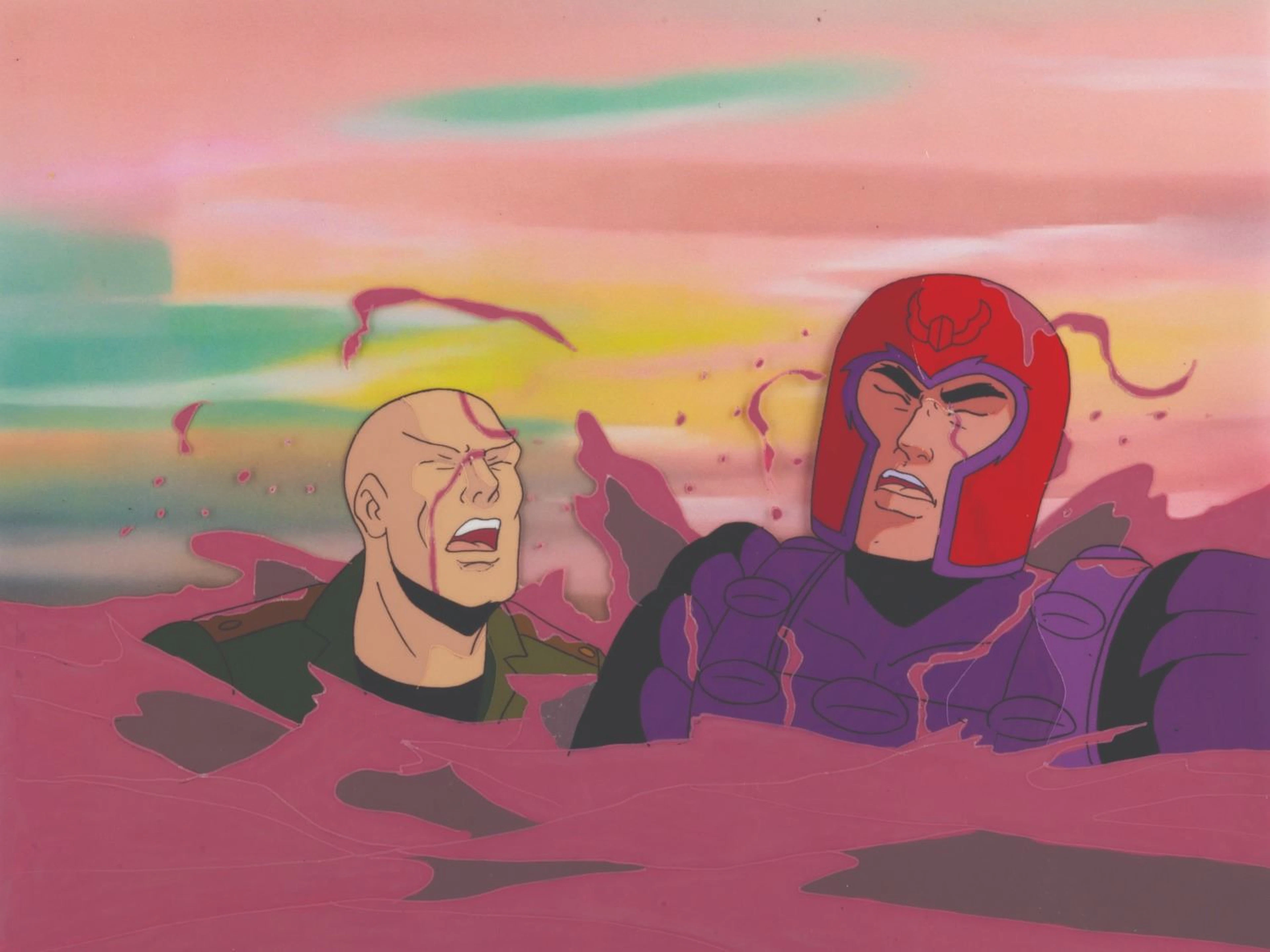 An “X-Men” Professor X and Magneto Production Cel.