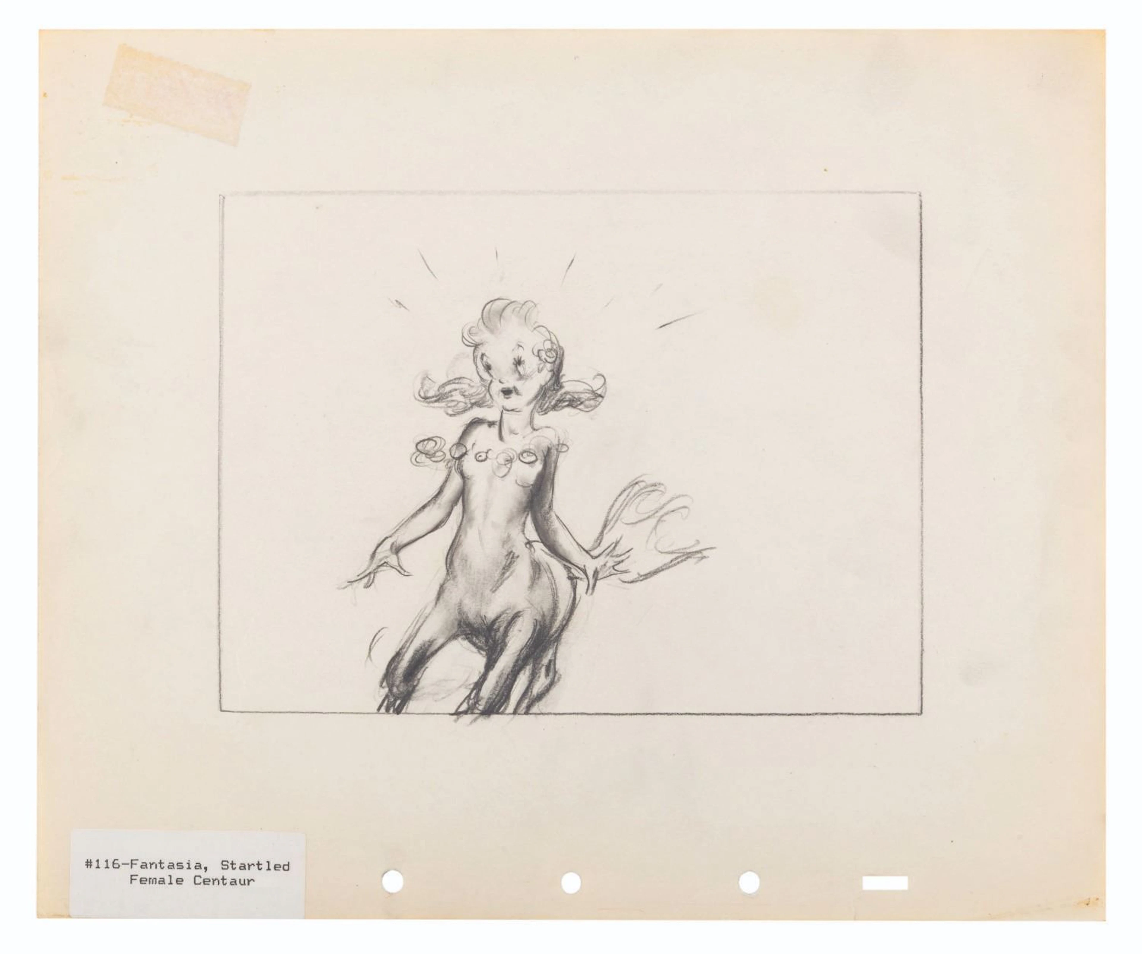 A "Fantasia" Centaurette Original Concept Drawing.