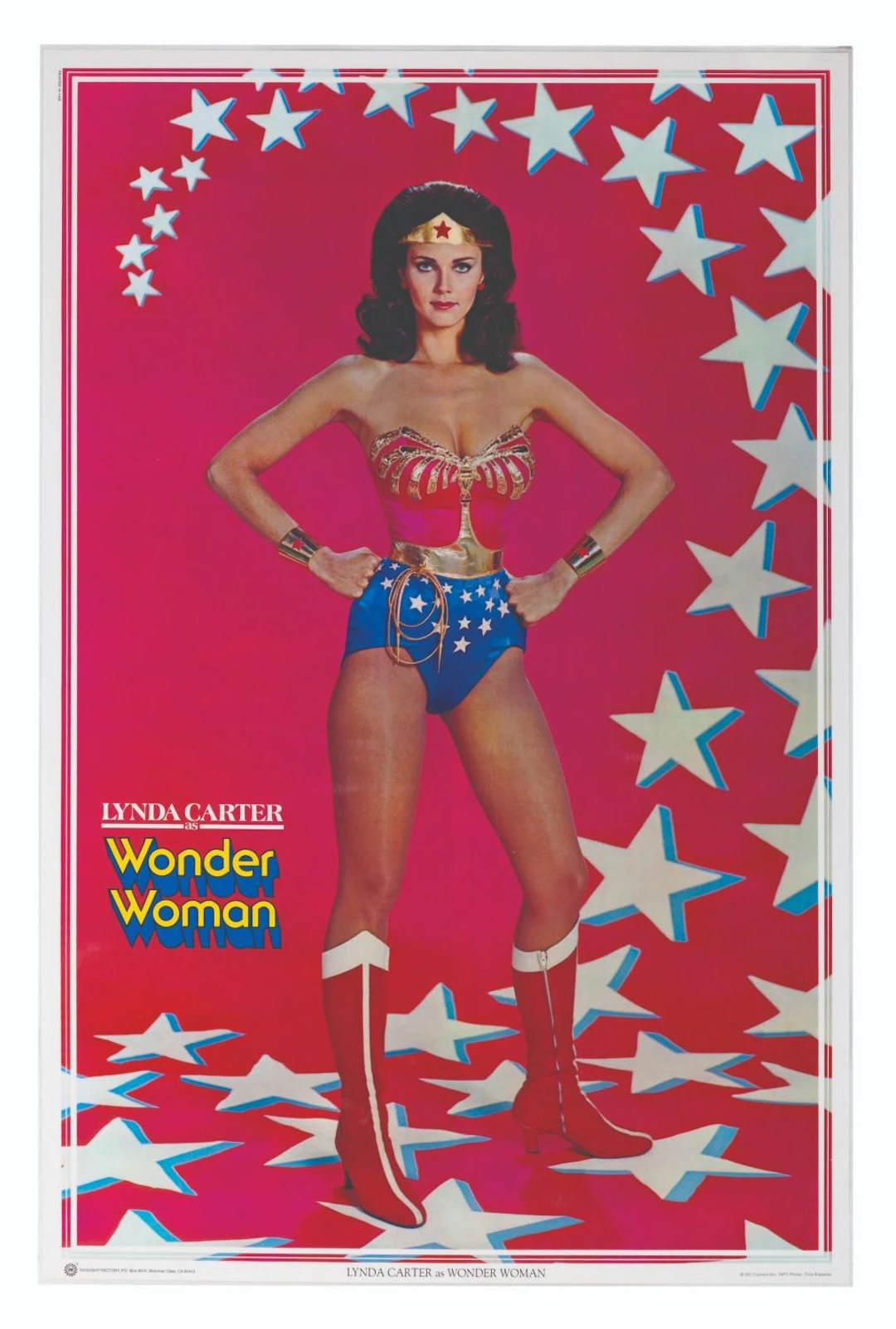 A Lynda Carter "Wonder Woman" Merchandise Poster.