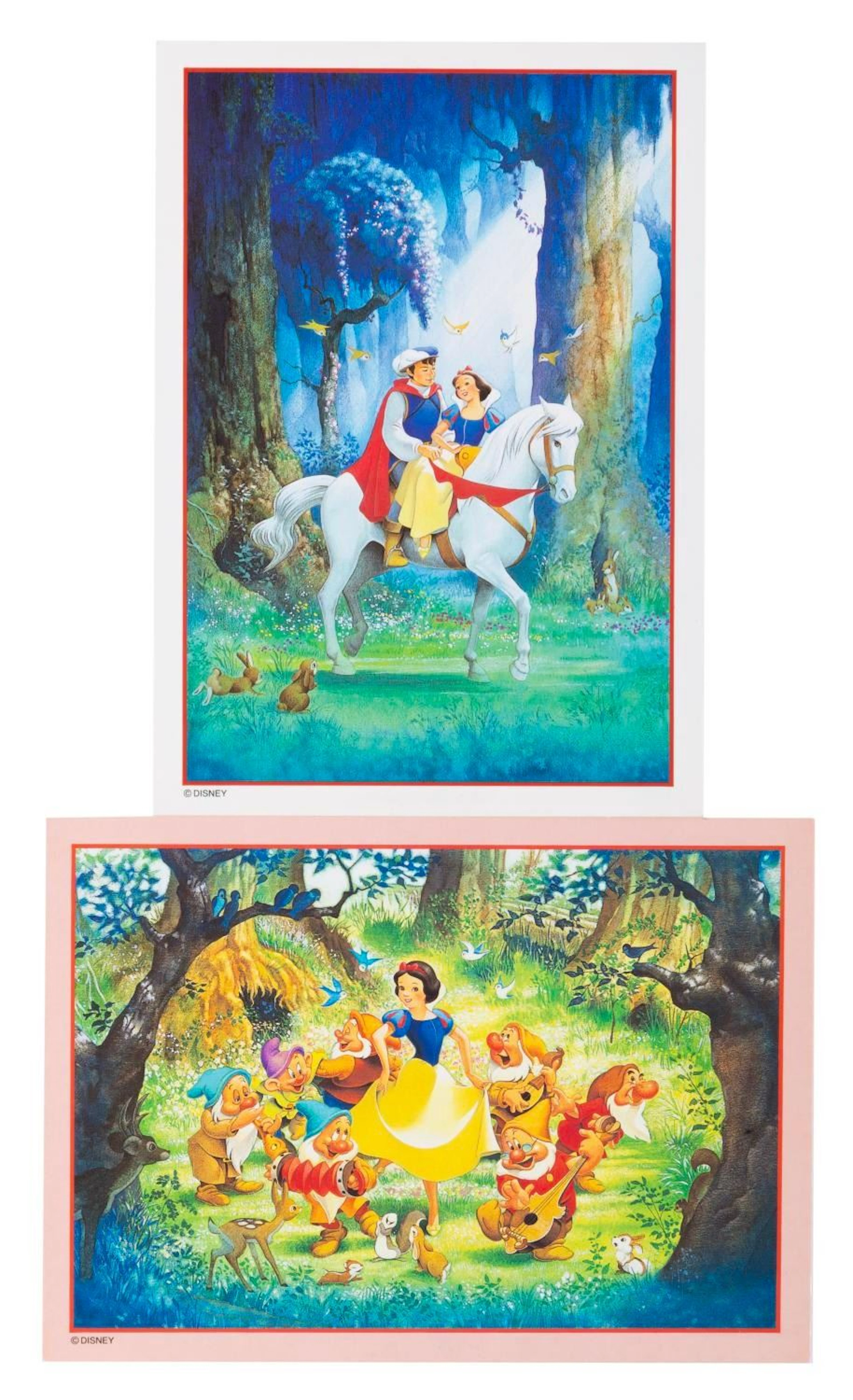 A Pair of Tokyo Disneyland "Snow White" Postcards.