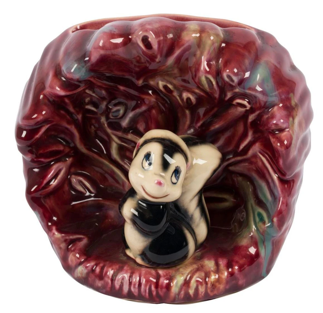 A Flower "Bambi" Ceramic Wall Planter.