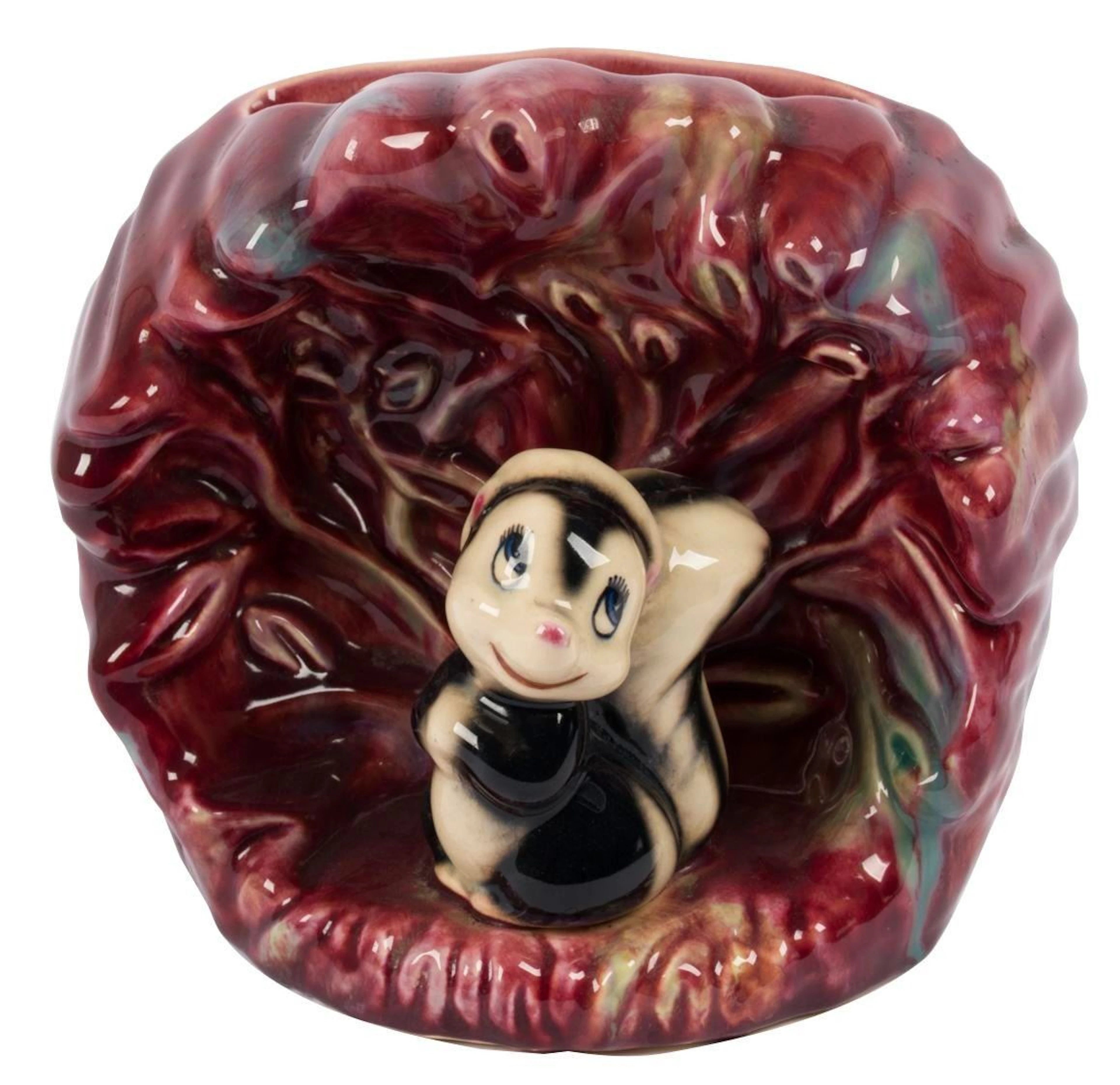 A Flower "Bambi" Ceramic Wall Planter.