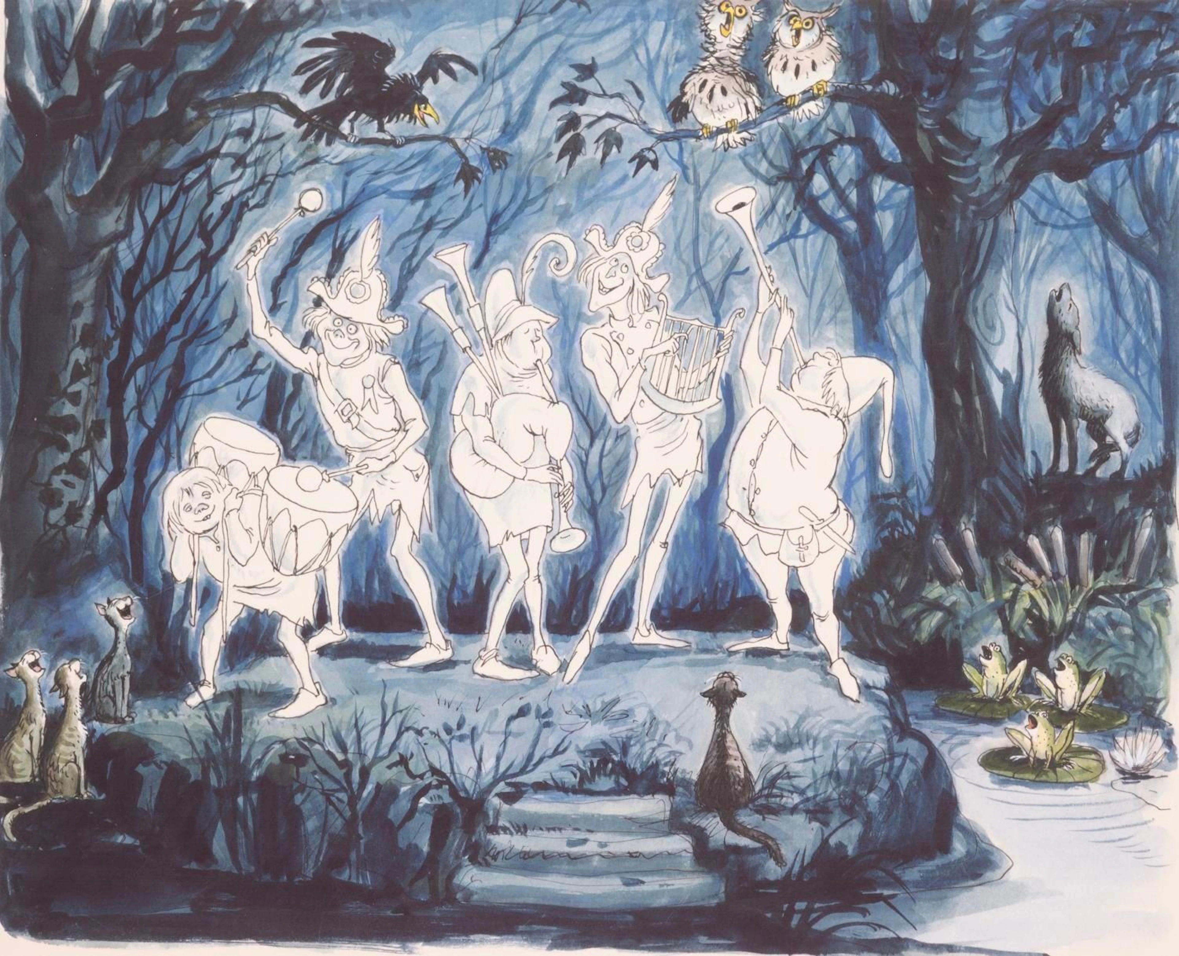 A Haunted Mansion Graveyard Band Print.