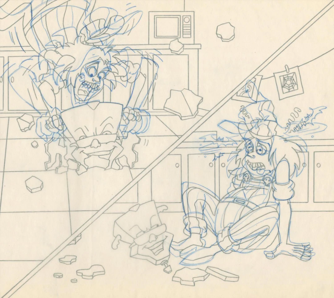 Development Art for a "Beetlejuice" View-Master Slide.