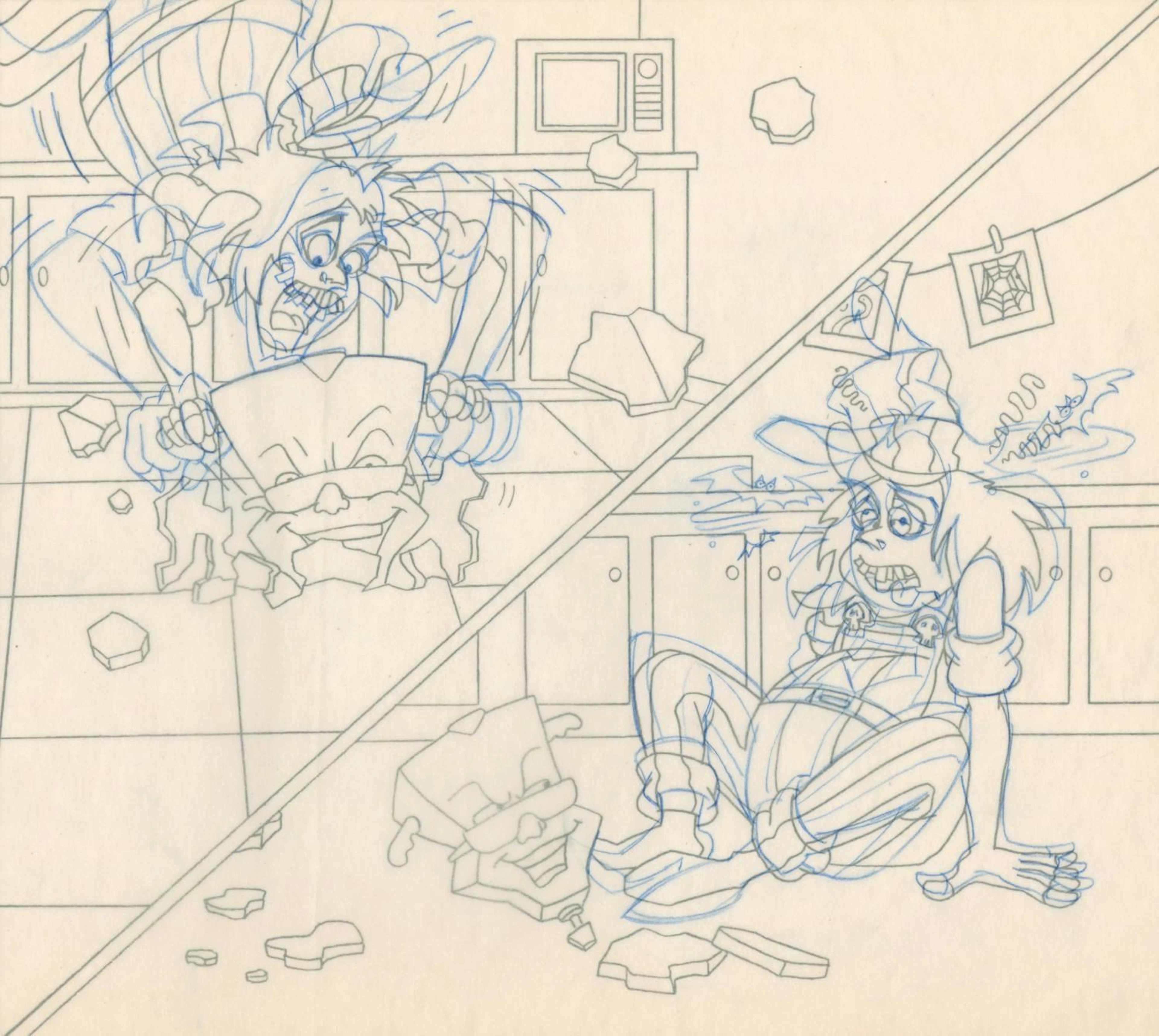Development Art for a "Beetlejuice" View-Master Slide.
