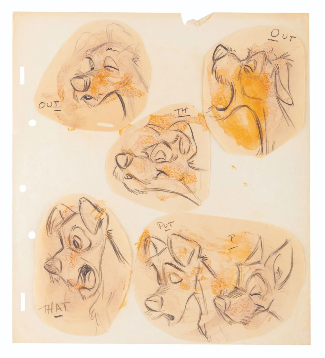 A "Lady and the Tramp" Original Model Sheet.