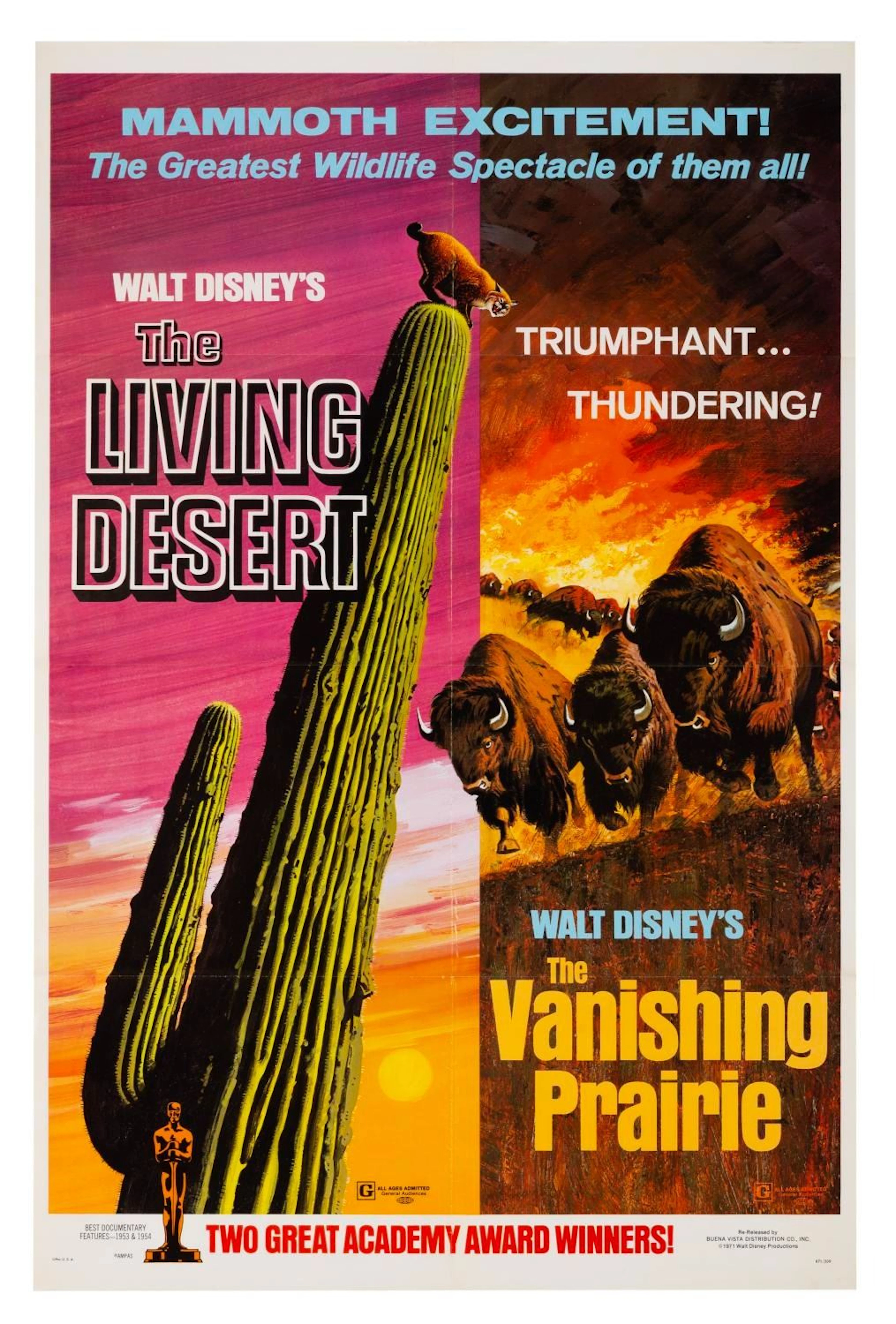 "The Vanishing Prairie" and "The Living Desert" Re-Release One Sheet.