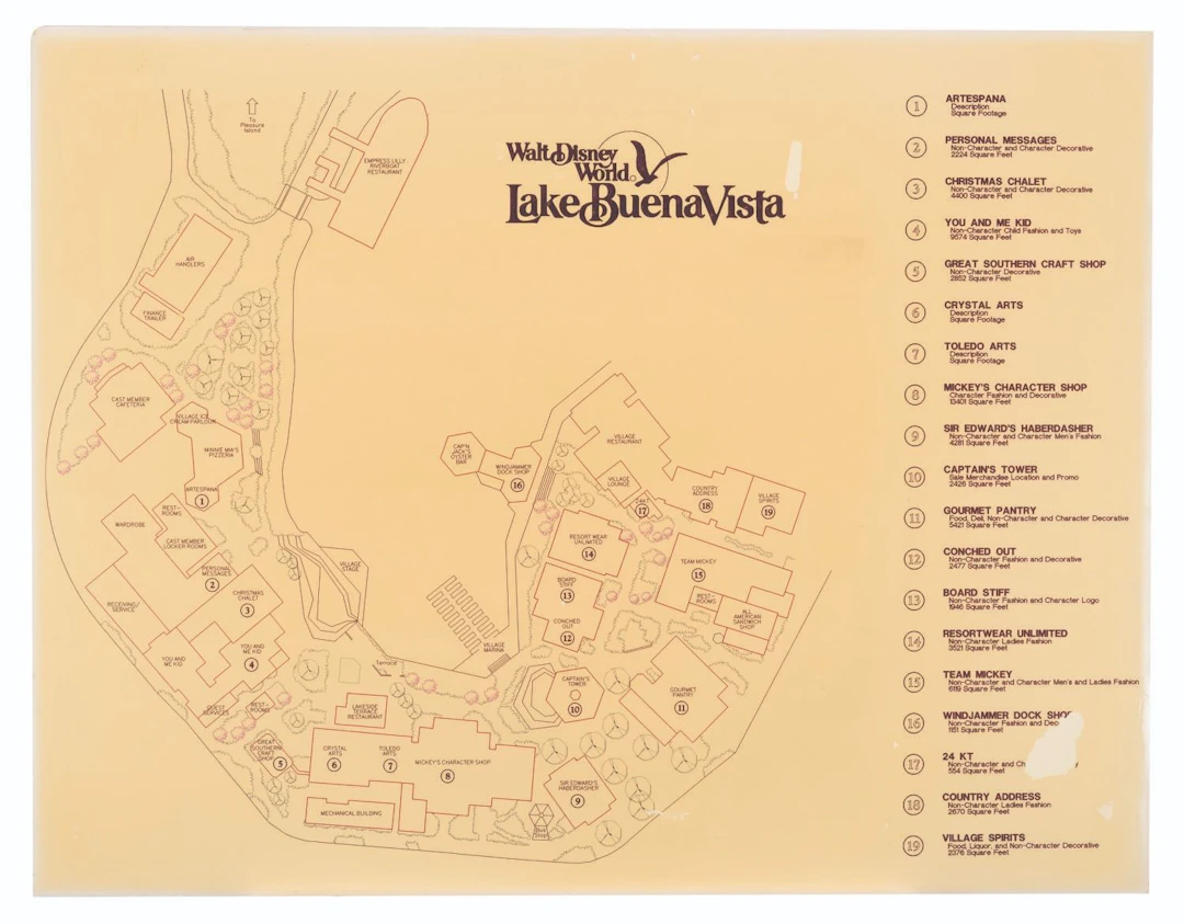 A Walt Disney World Lake Buena Vista Map.