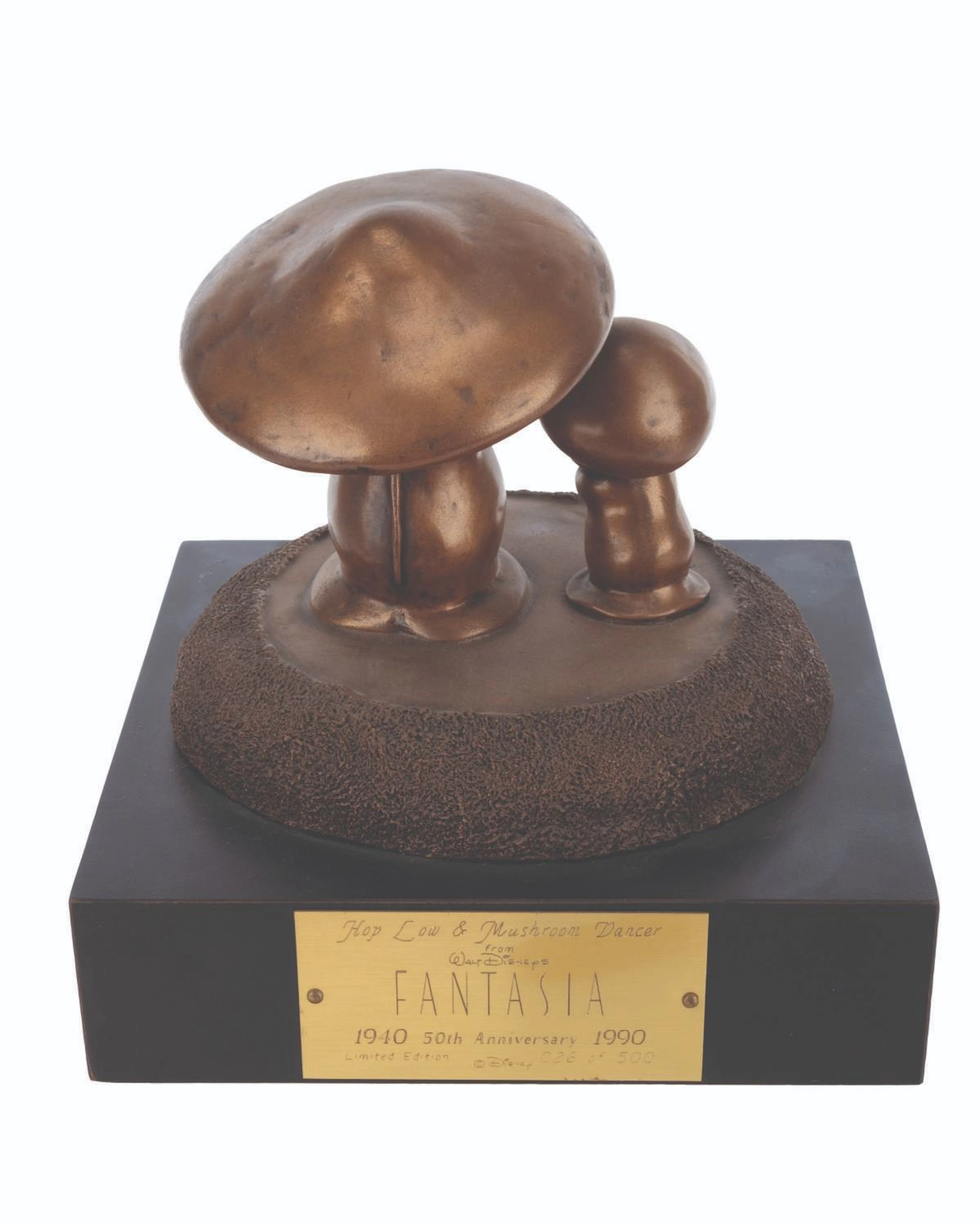 A "Fantasia" Hop Low & Mushroom Dancer Sculpture.