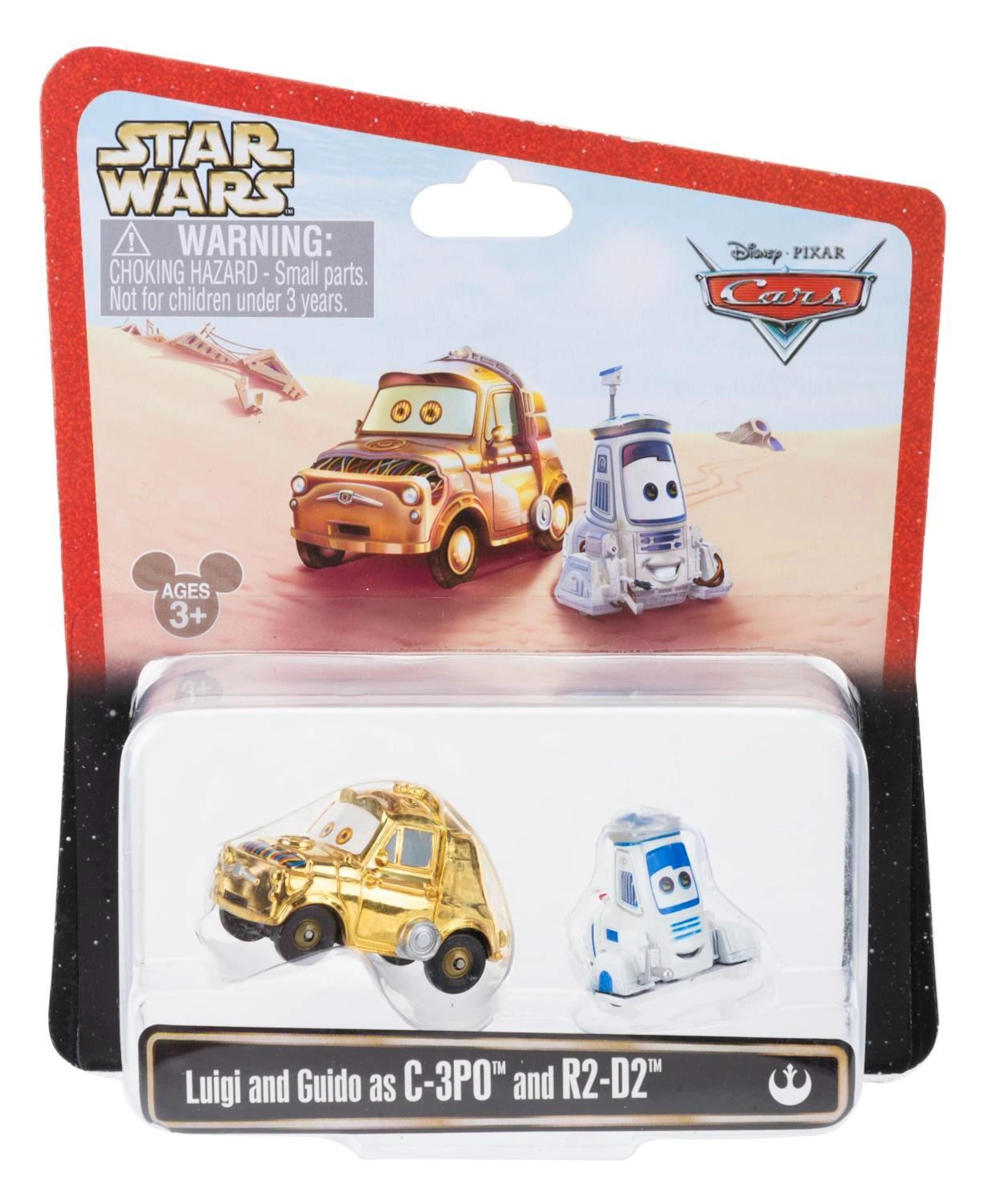 A Cars/Star Wars Luigi and Guido as C-3PO and R2-D2 Set.