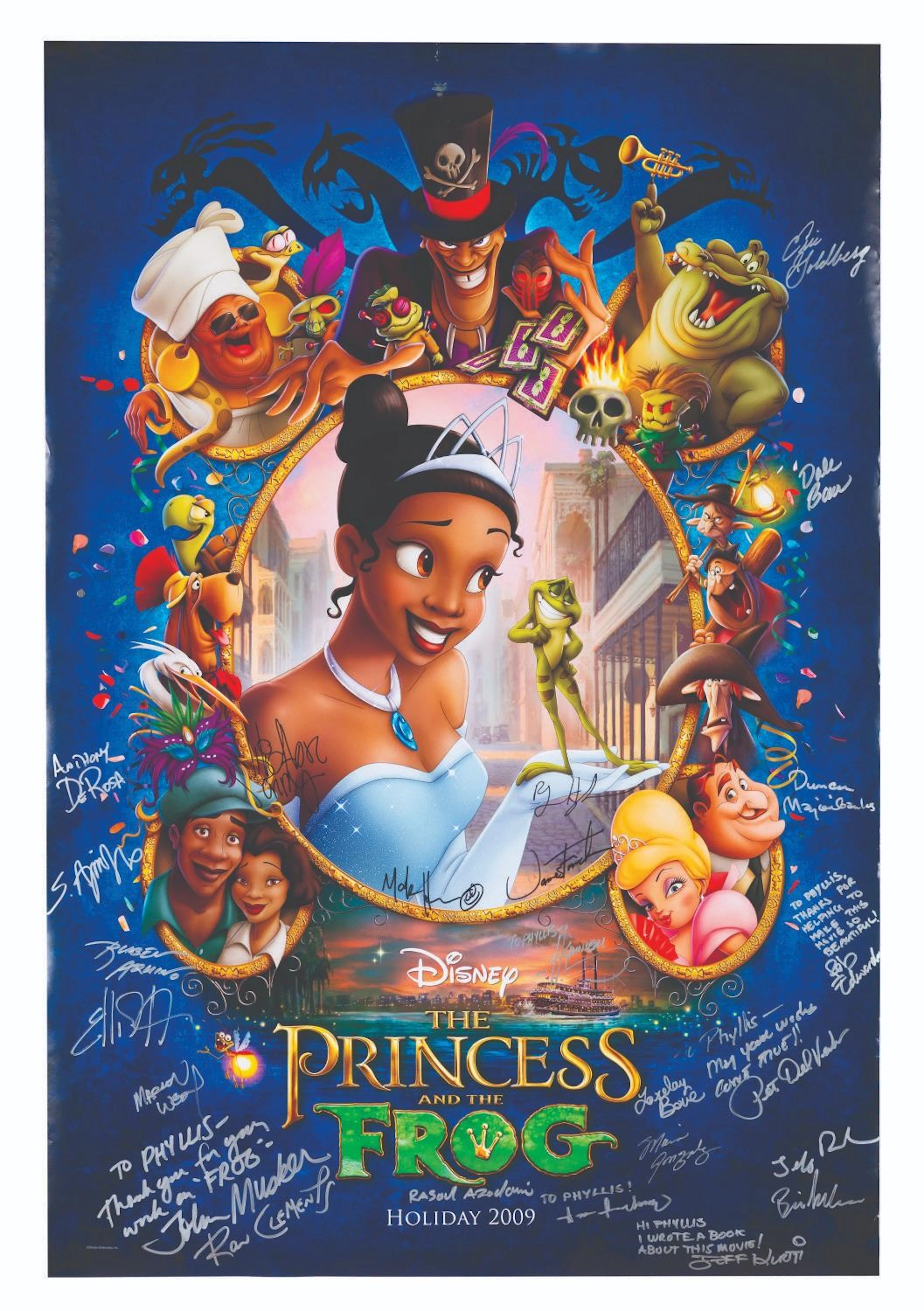 A Multi-Signed "The Princess and the Frog" One-Sheet.