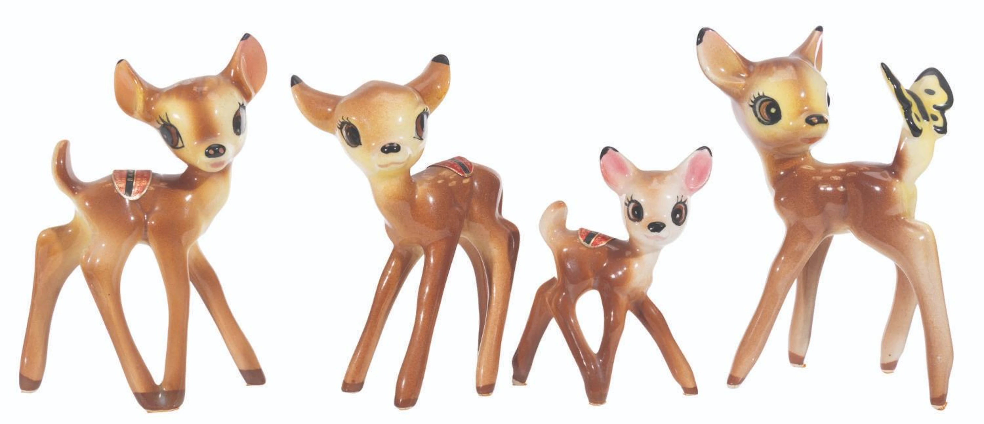 A Collection of "Bambi" Ceramic Figurines.