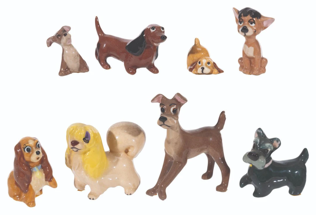 A Collection of "Lady and the Tramp" Figurines.