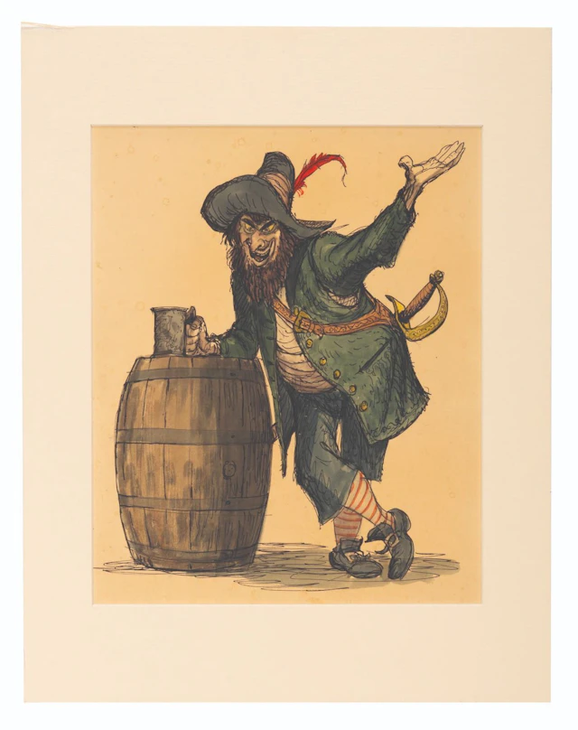 A Marc Davis Original Pirates of the Caribbean Concept Painting.