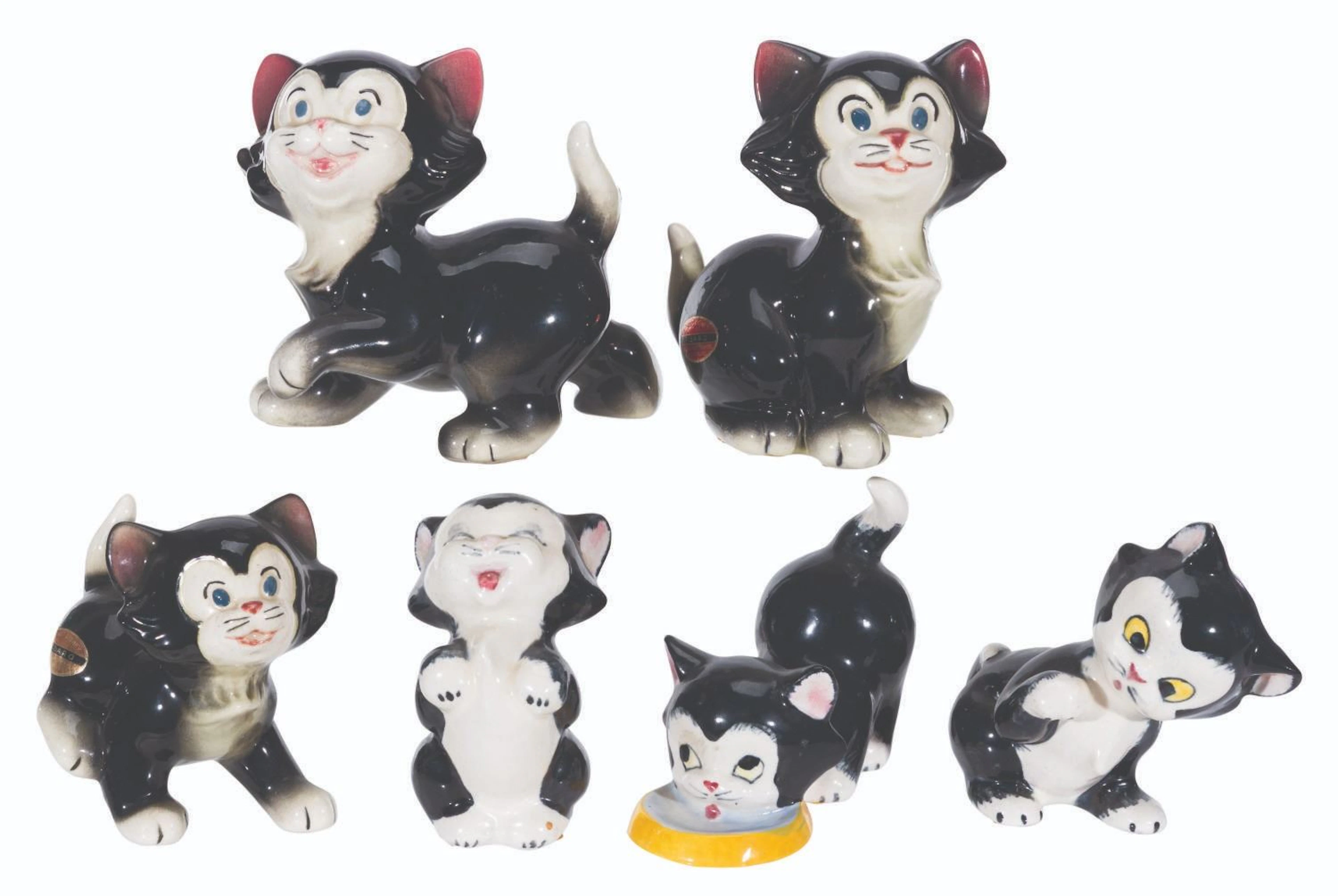 A Collection of "Pinocchio" Figaro Figurines.