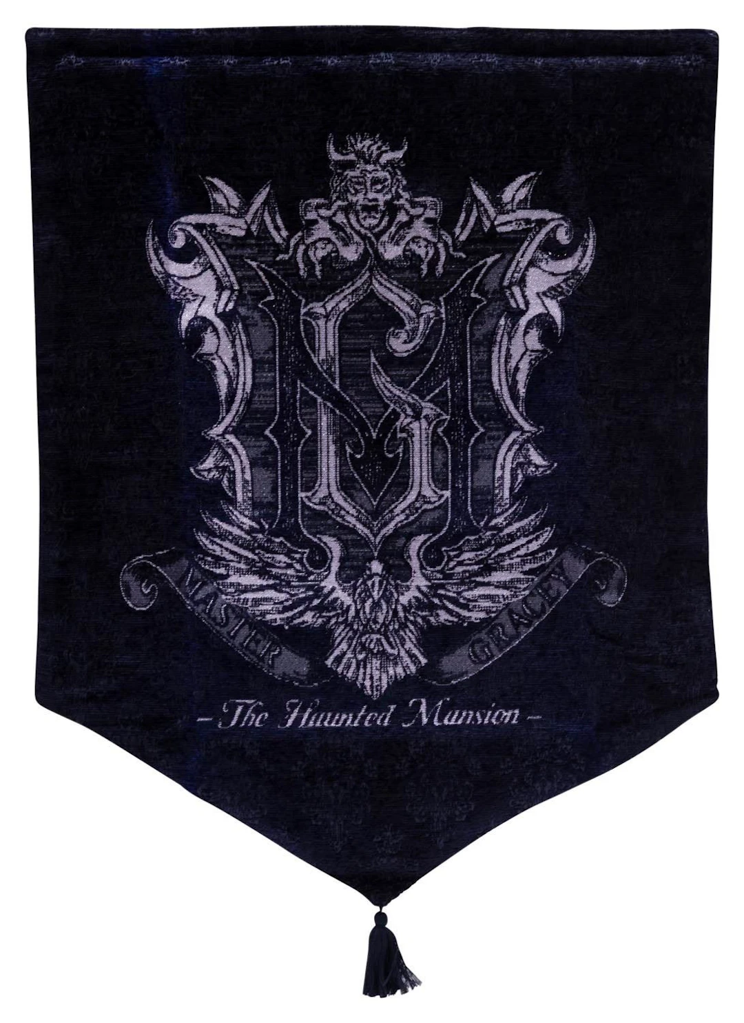 A Master Gracey Crest Haunted Mansion Tapestry.