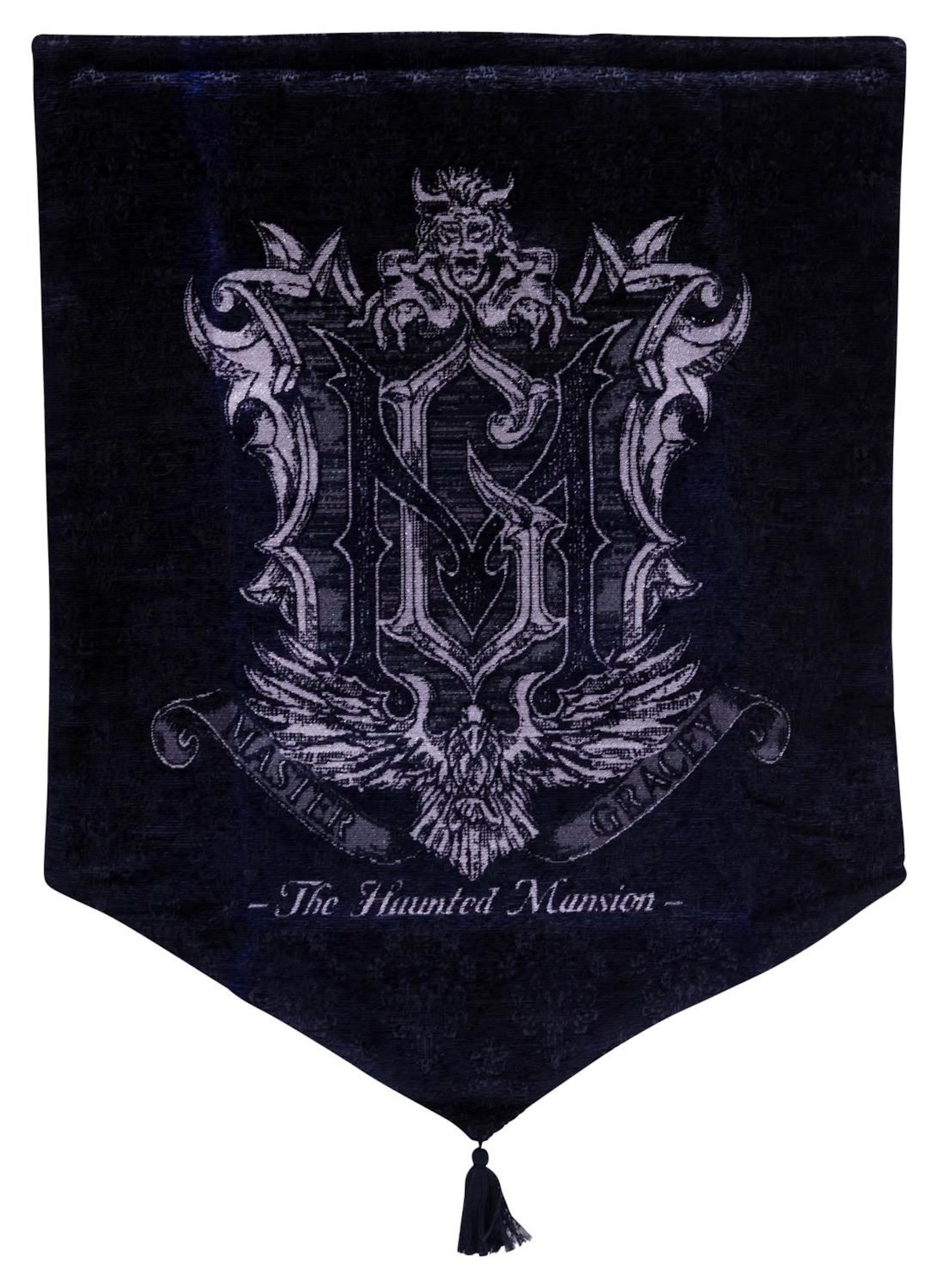 A Master Gracey Crest Haunted Mansion Tapestry.