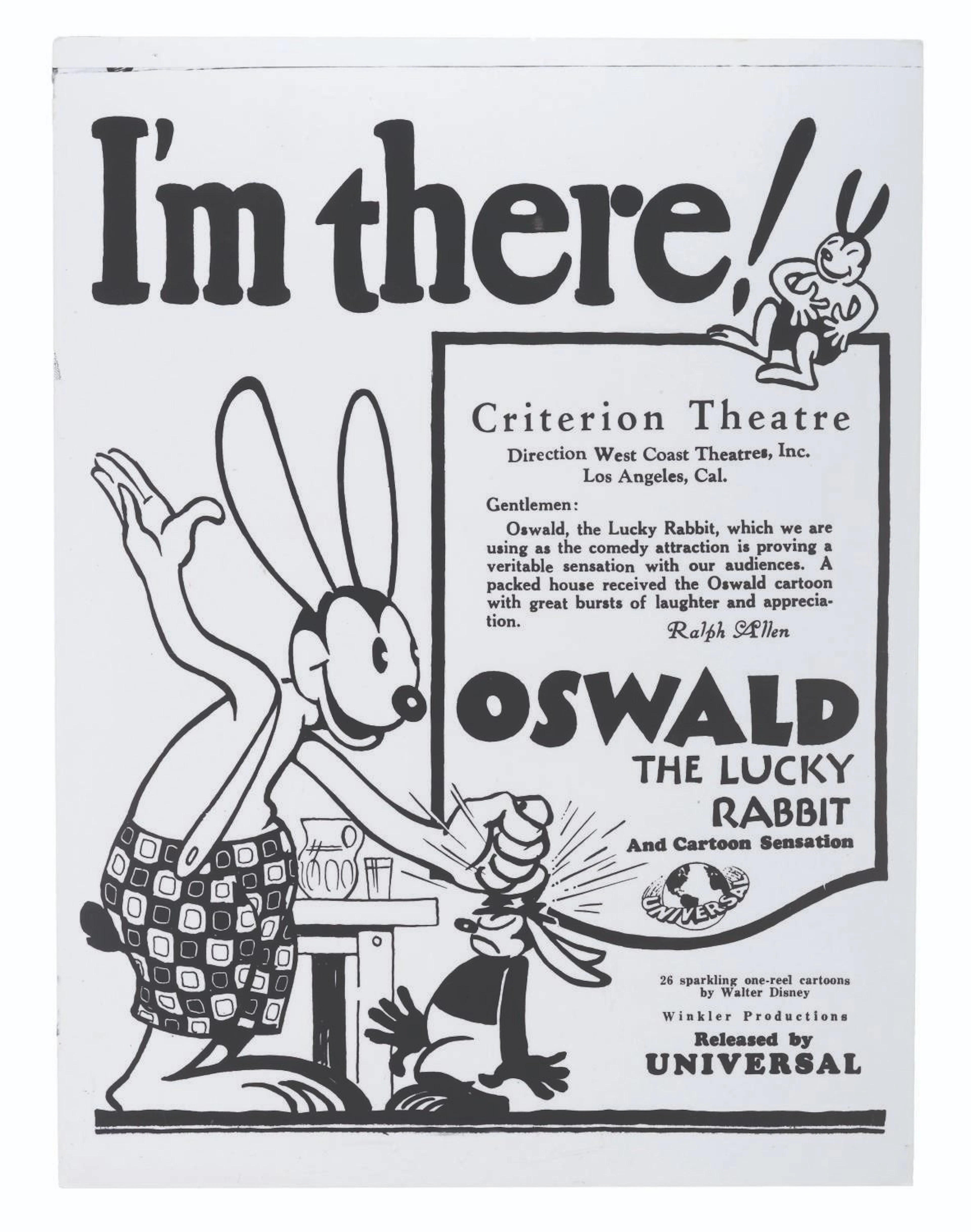 An Oswald the Lucky Rabbit Disney Studio Display.