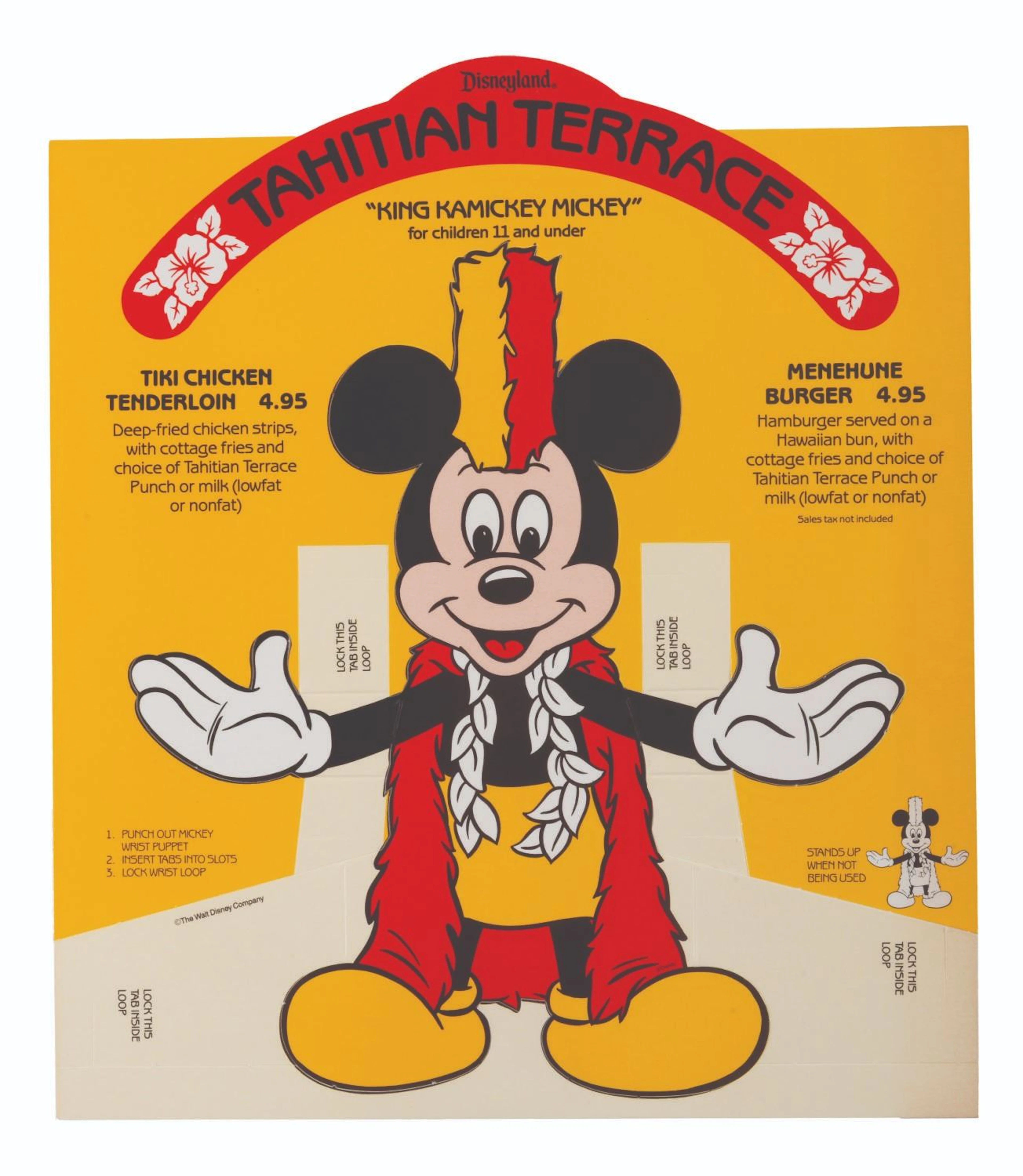 A Tahitian Terrace Children's Menu.