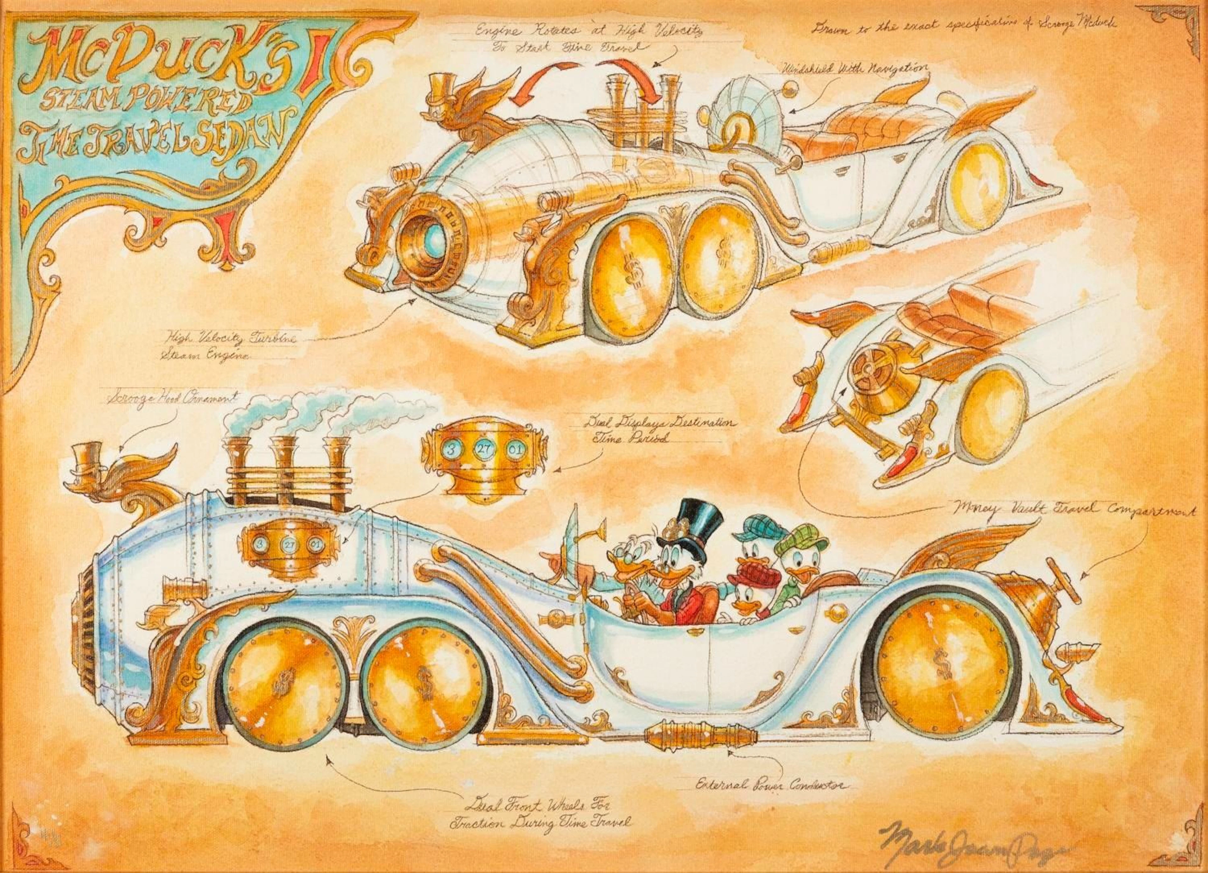 A Steampunk Scrooge McDuck Artist Proof Canvas Print.