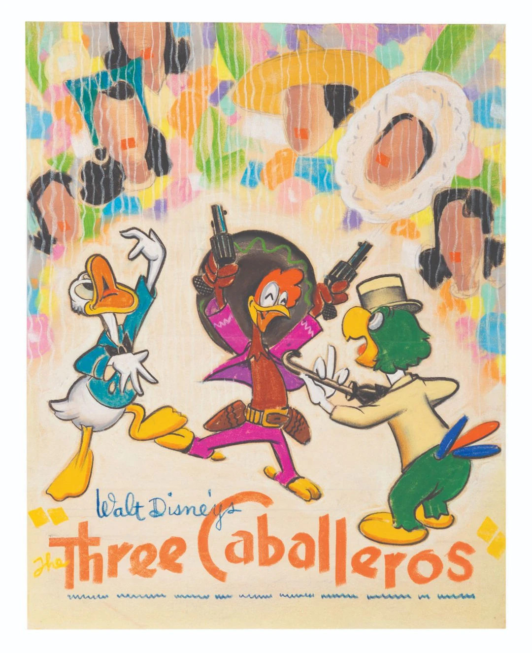 "Walt Disney's The Three Caballeros" Original Concept Art.