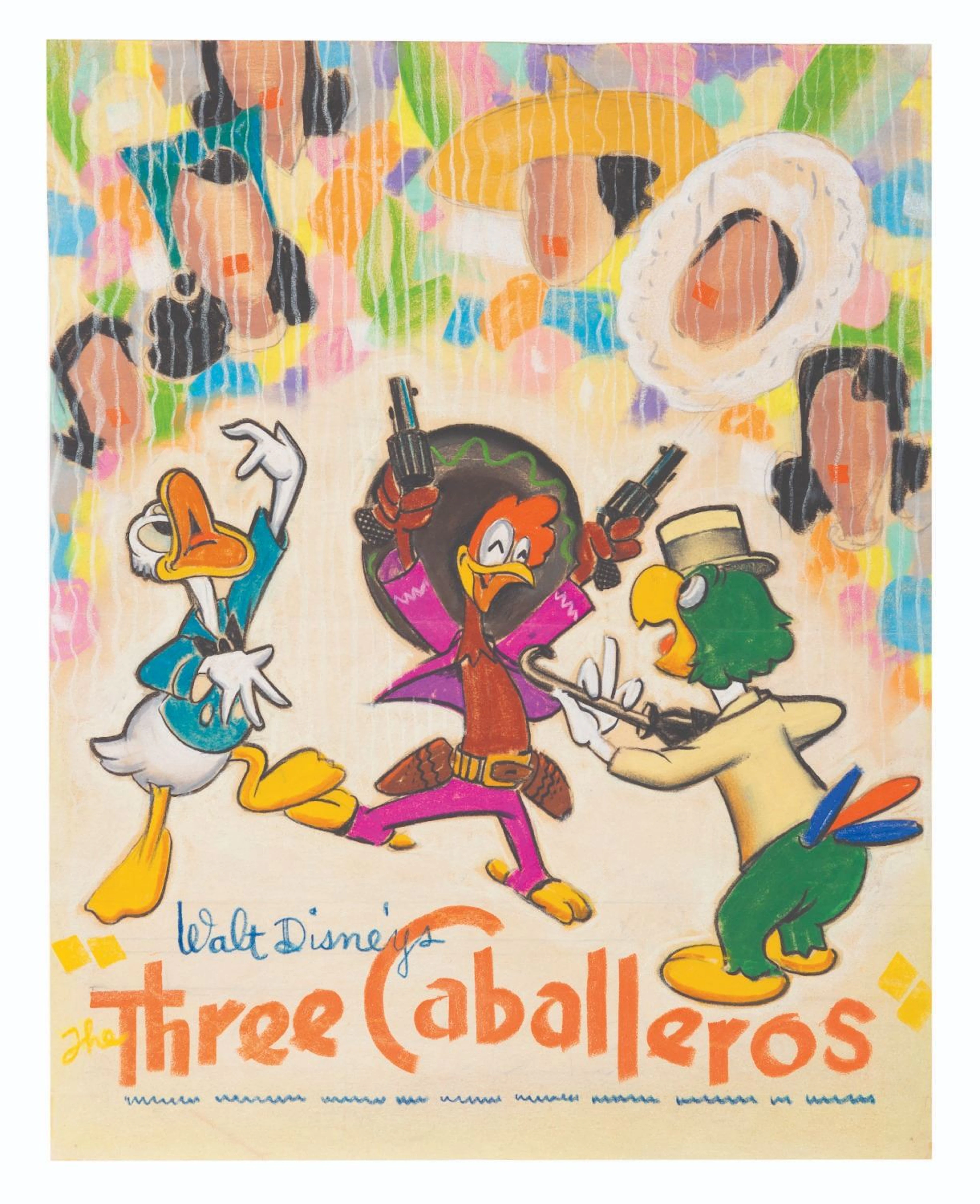 "Walt Disney's The Three Caballeros" Original Concept Art.