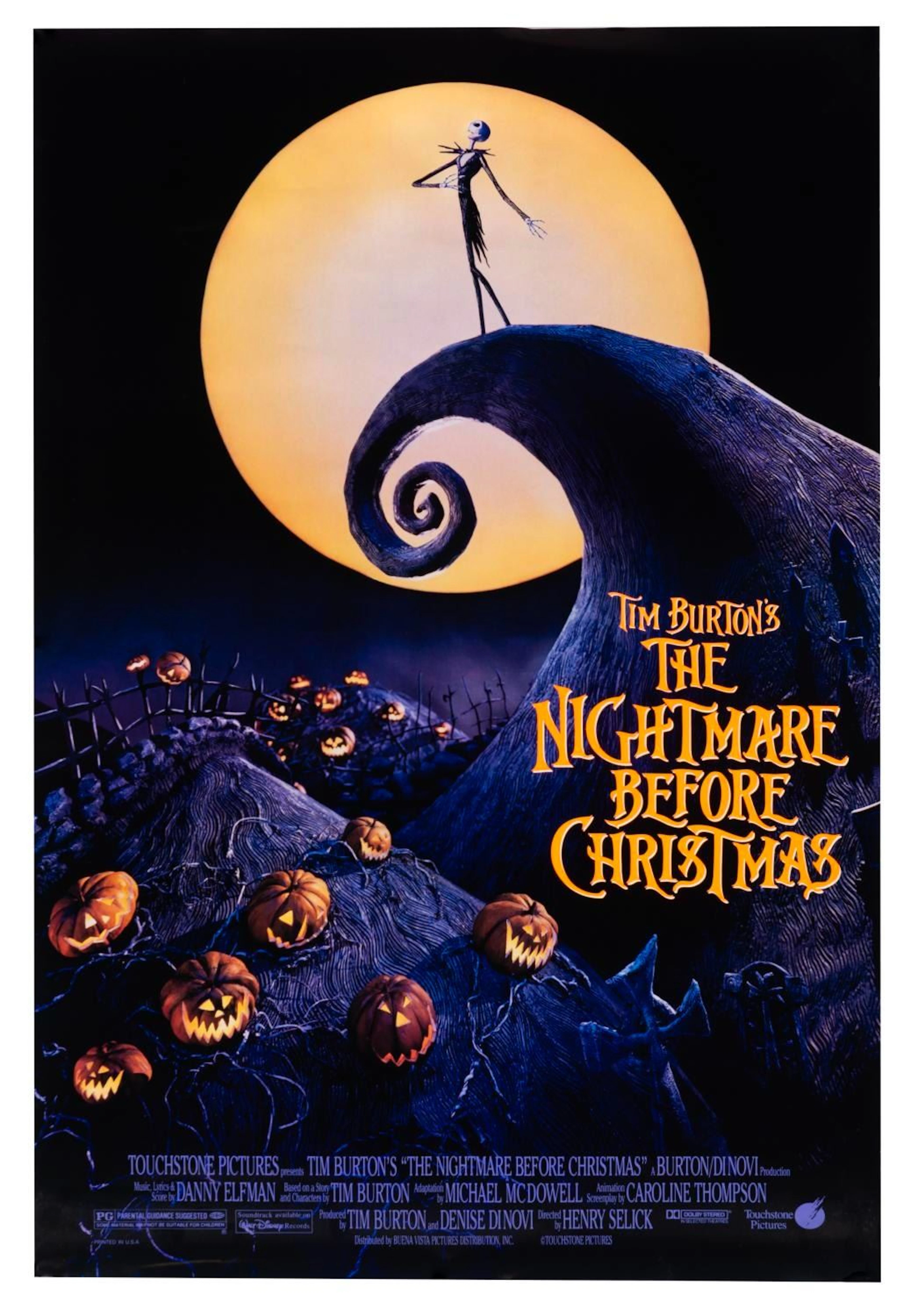 A "The Nightmare Before Christmas" One-Sheet.