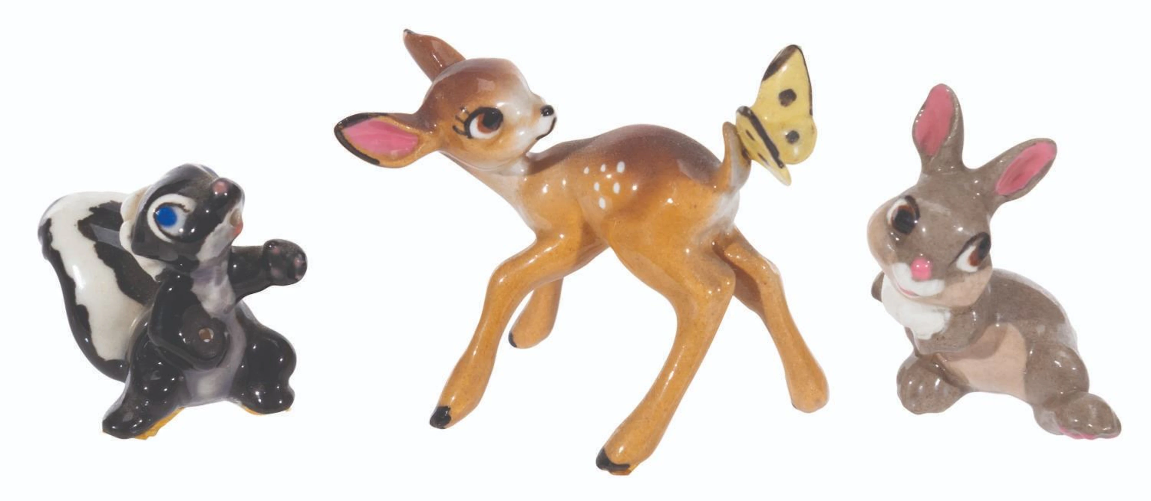 A Collection of "Bambi" Figurines by Hagen-Renaker.
