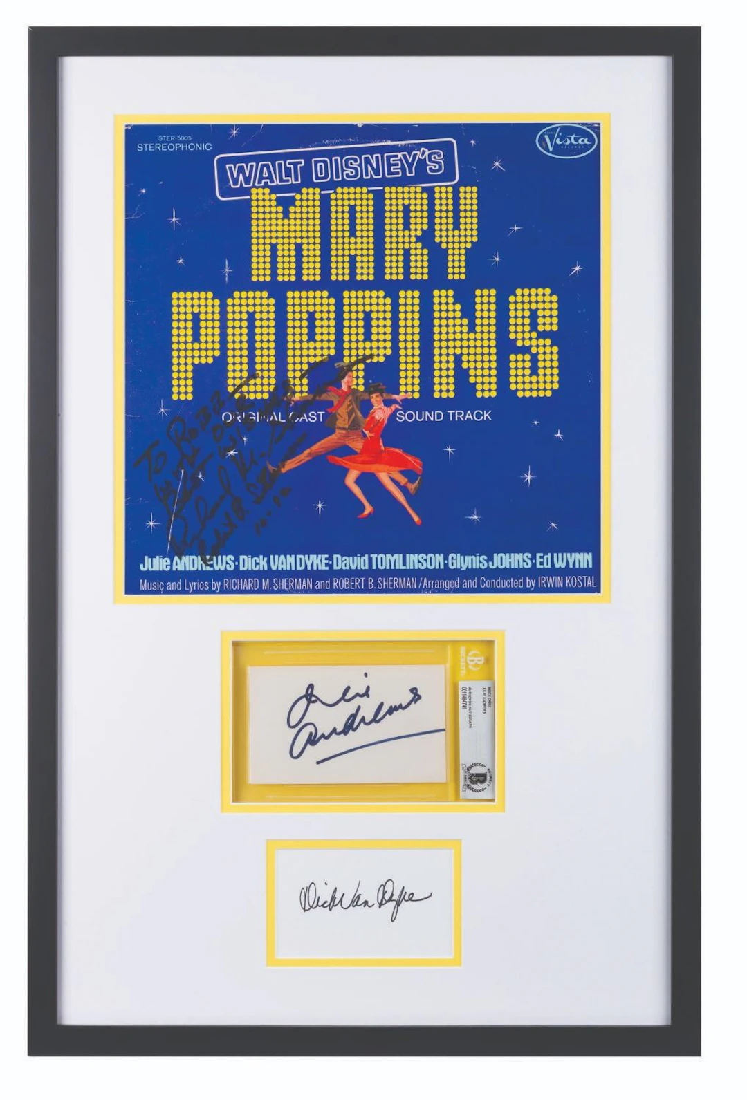 A "Mary Poppins" Soundtrack Album with Autographs.