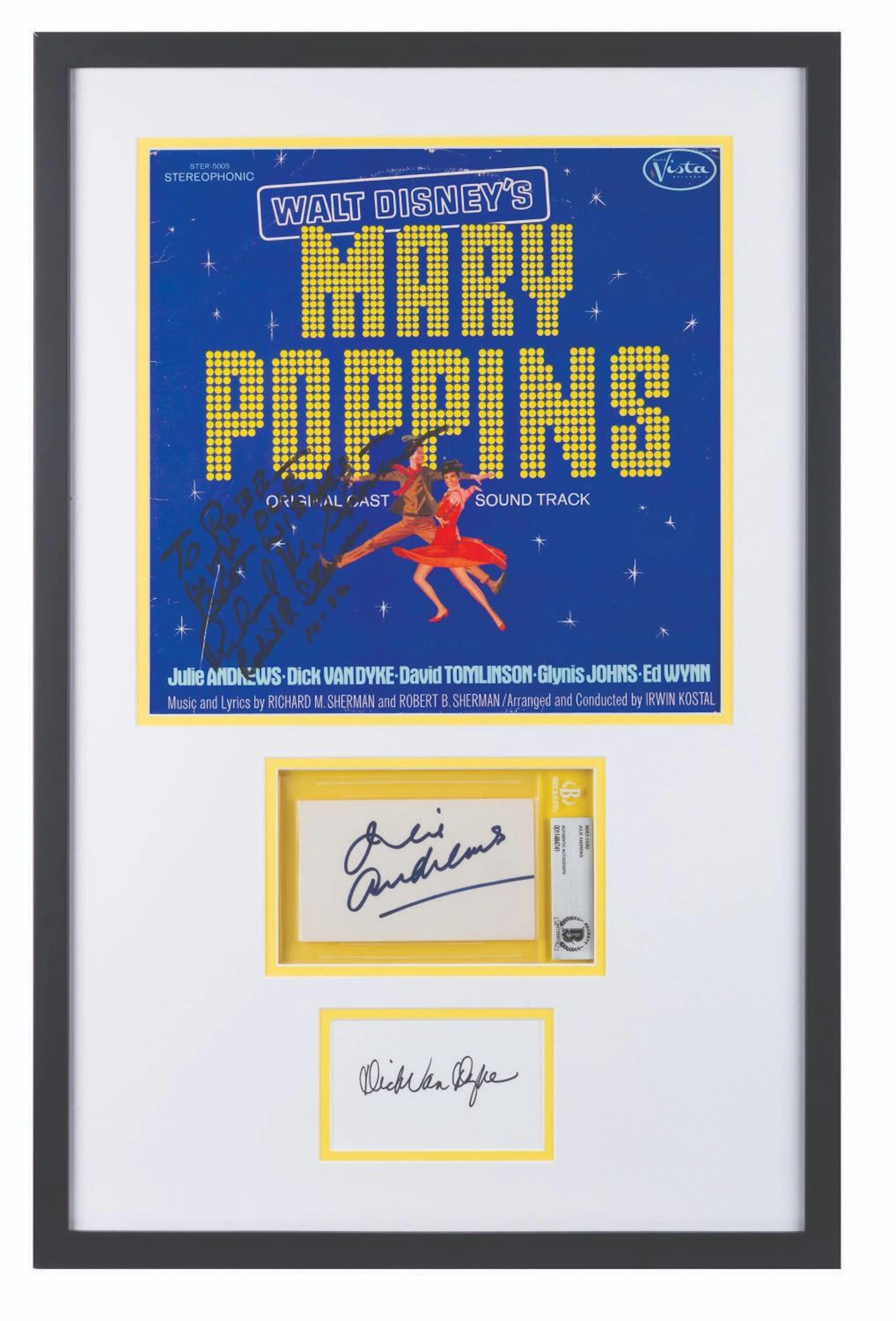 A "Mary Poppins" Soundtrack Album with Autographs.