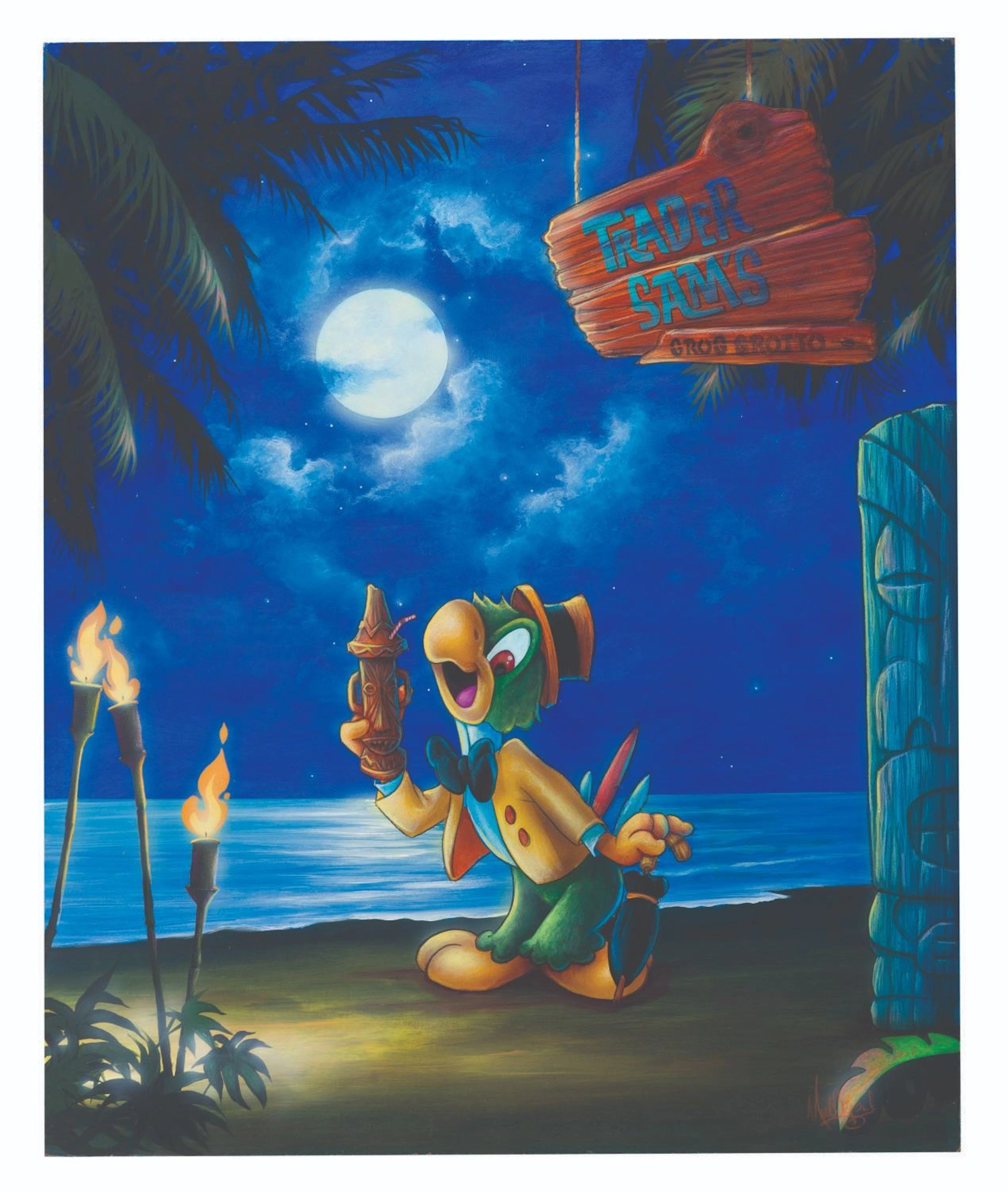 A Trader Sam's Grog Grotto Original Painting by James C Mulligan.