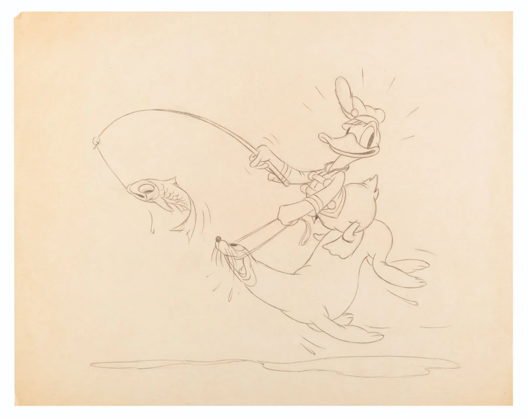 A "Mickey’s Circus" Donald Duck Publicity Drawing.