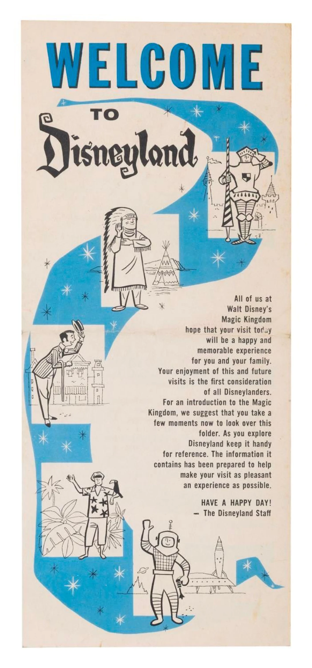 A 1960 "Welcome to Disneyland" Main Gate Brochure.