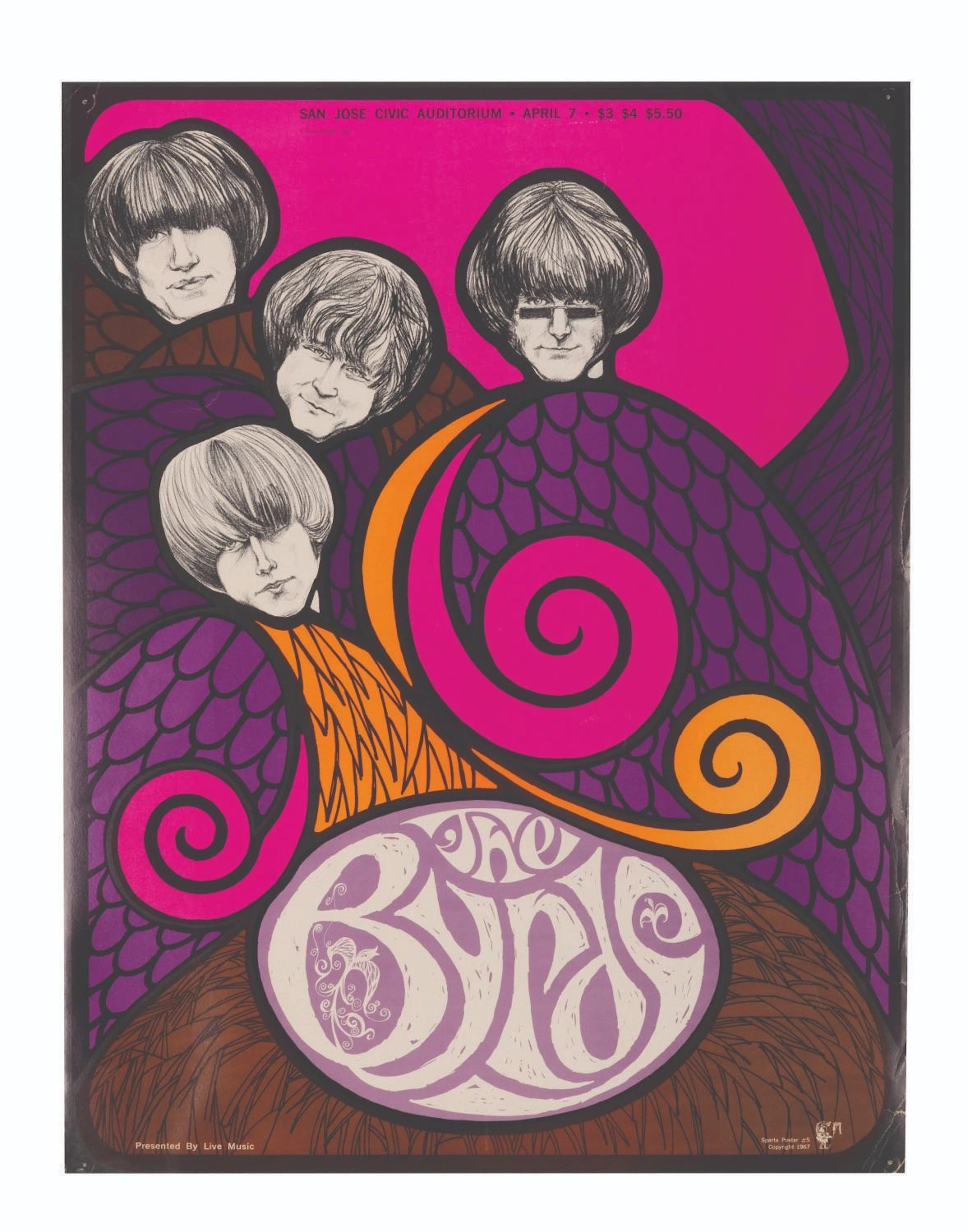 The Byrds Concert Poster.