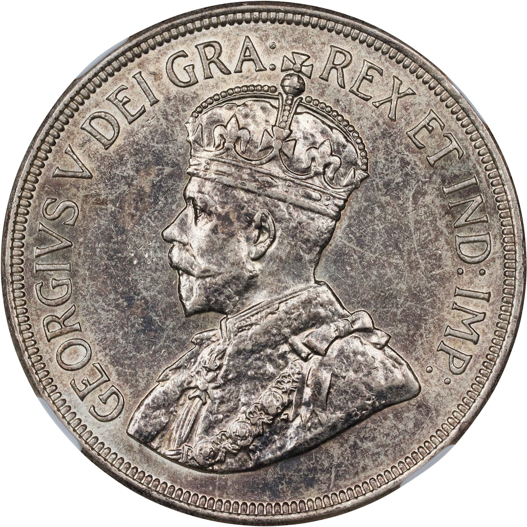 CYPRUS. 45 Piastres, 1928. London Mint. George V. NGC AU-58.