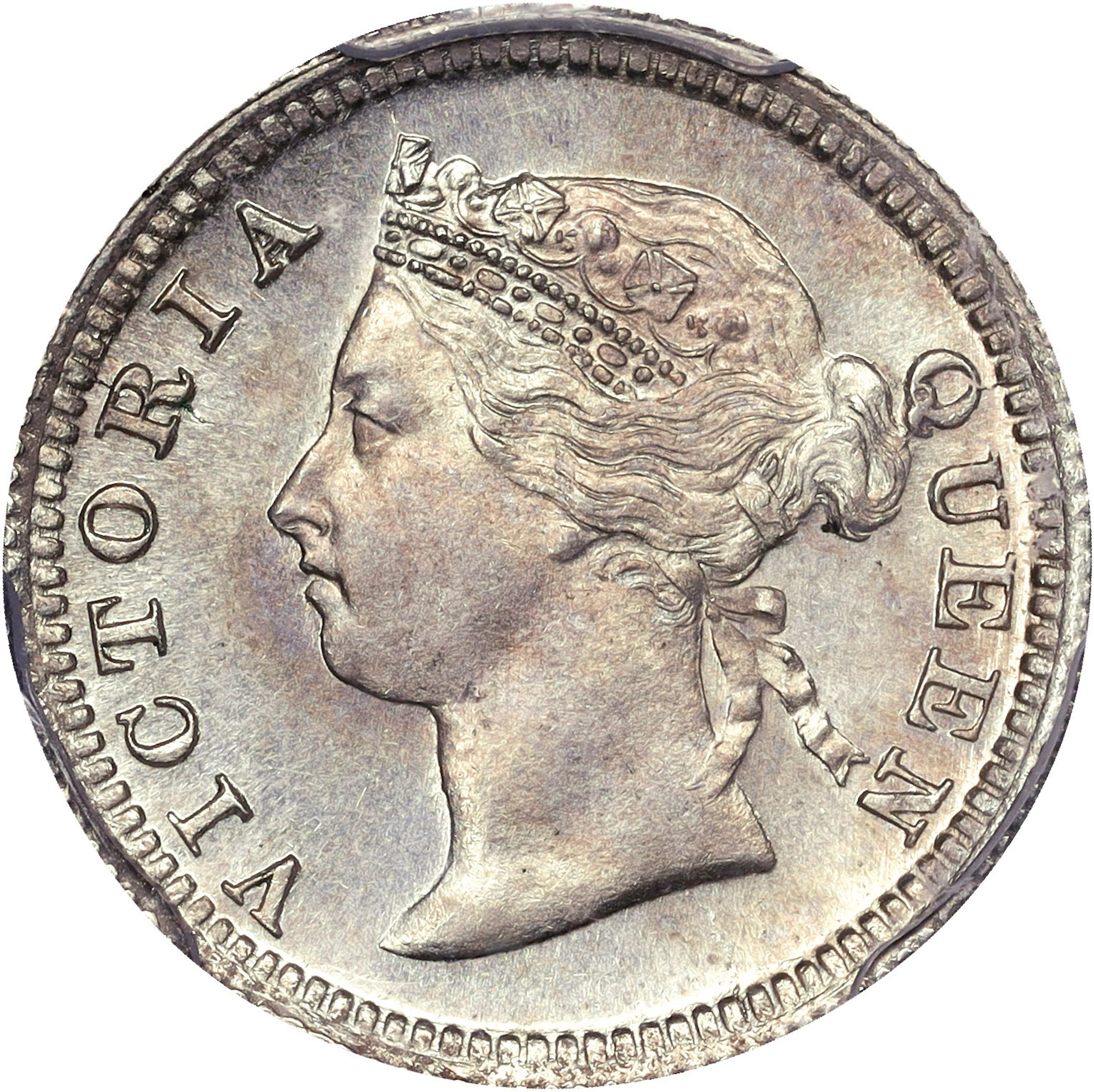 (t) HONG KONG (SAR). 5 Cents, 1883. London Mint. Victoria. PCGS MS-65.