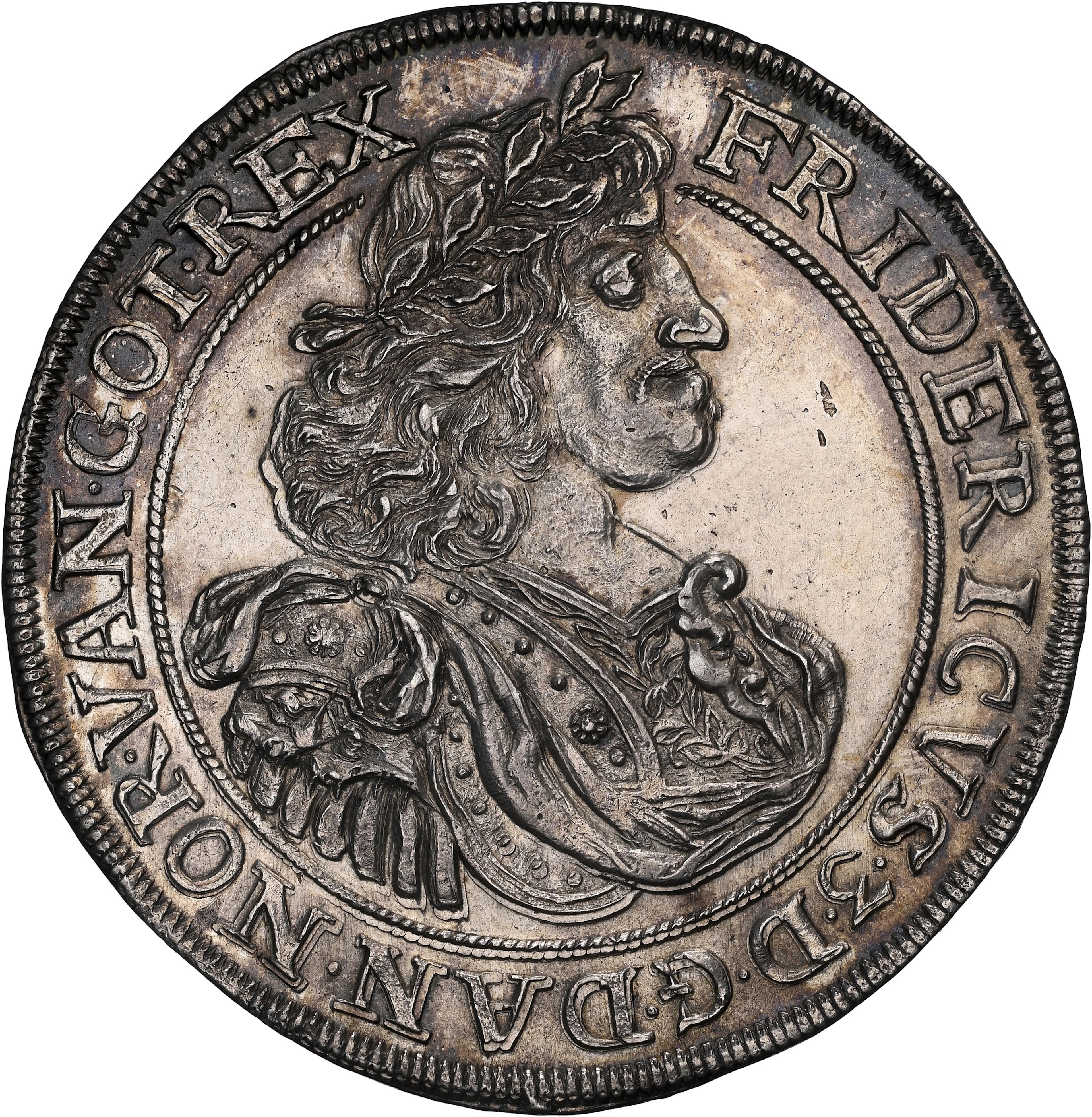 DENMARK. Speciedaler, 1667. Copenhagen Mint. Frederik III. NGC MS-61.