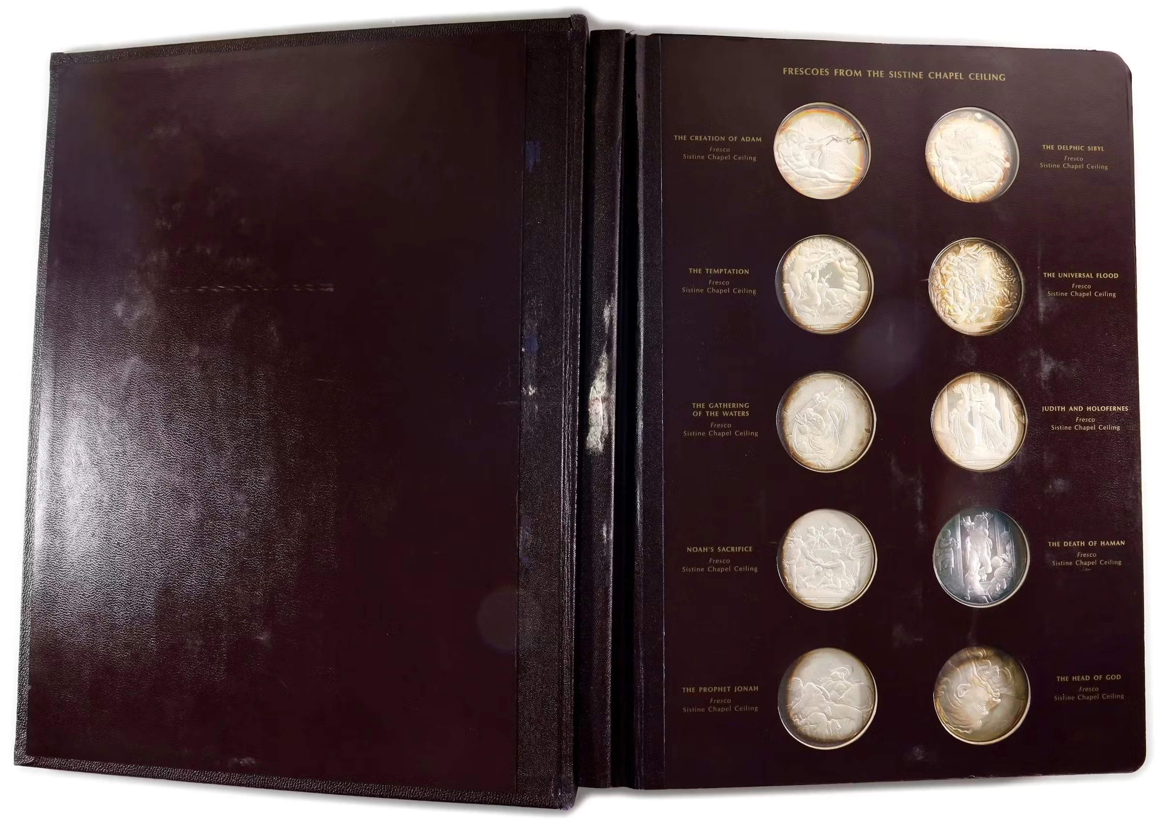 (71.375 oz, 2220.036 g ASW). Frescoes from the Sistine Chapel Ceiling