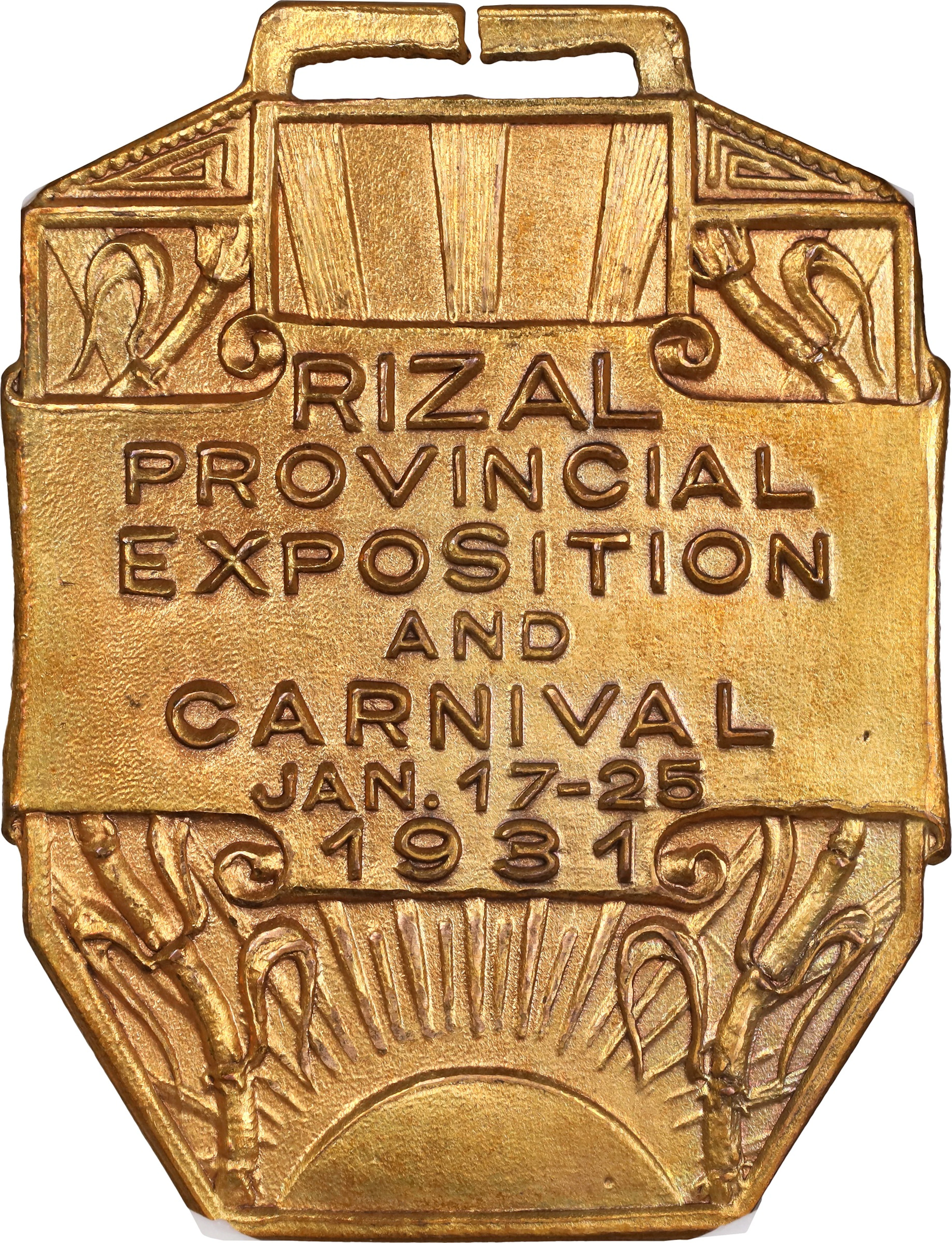 PHILIPPINES. Rizal. Provincial Exposition and Carnival Gilt Bronze